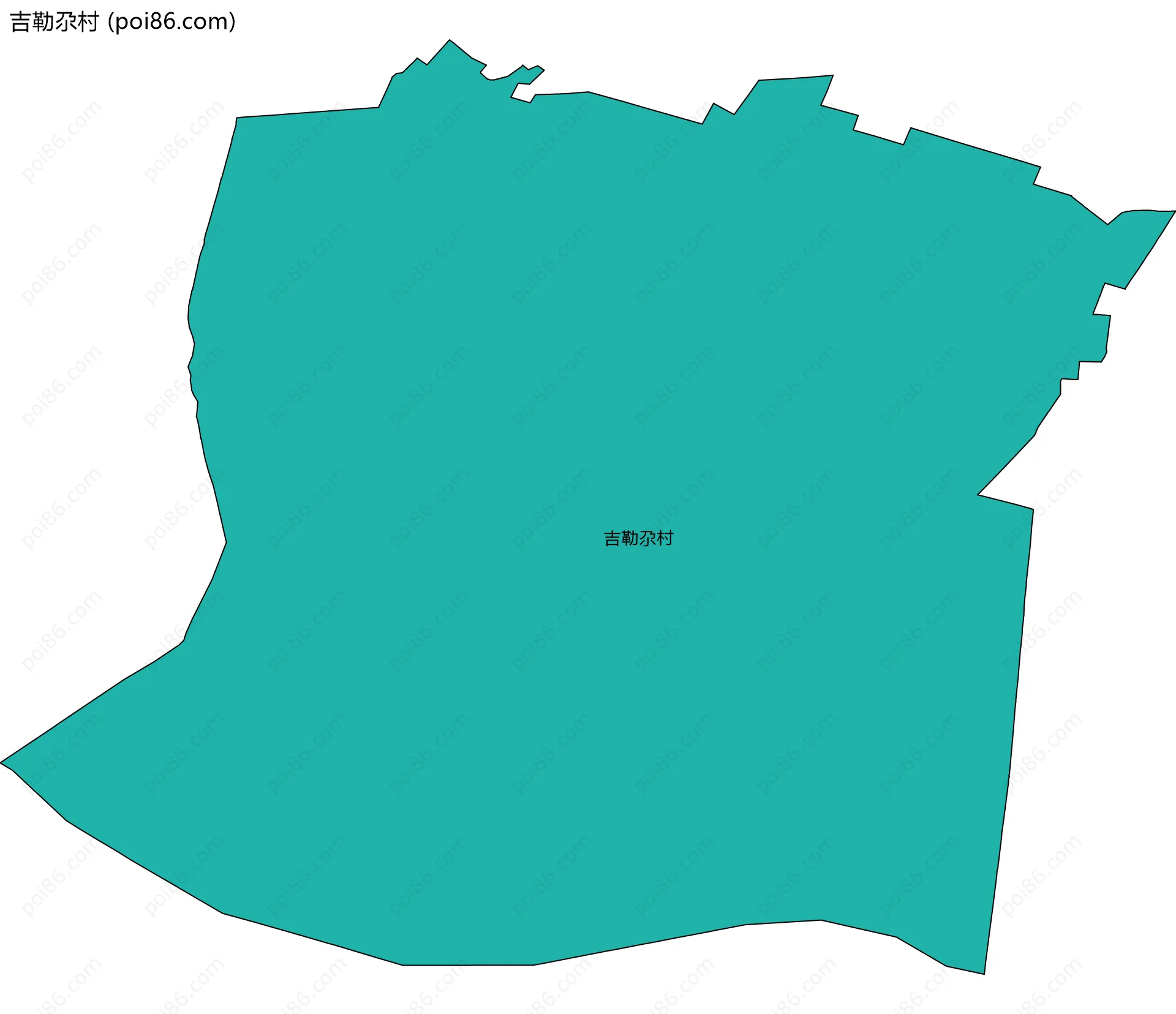 吉勒尕村边界地图