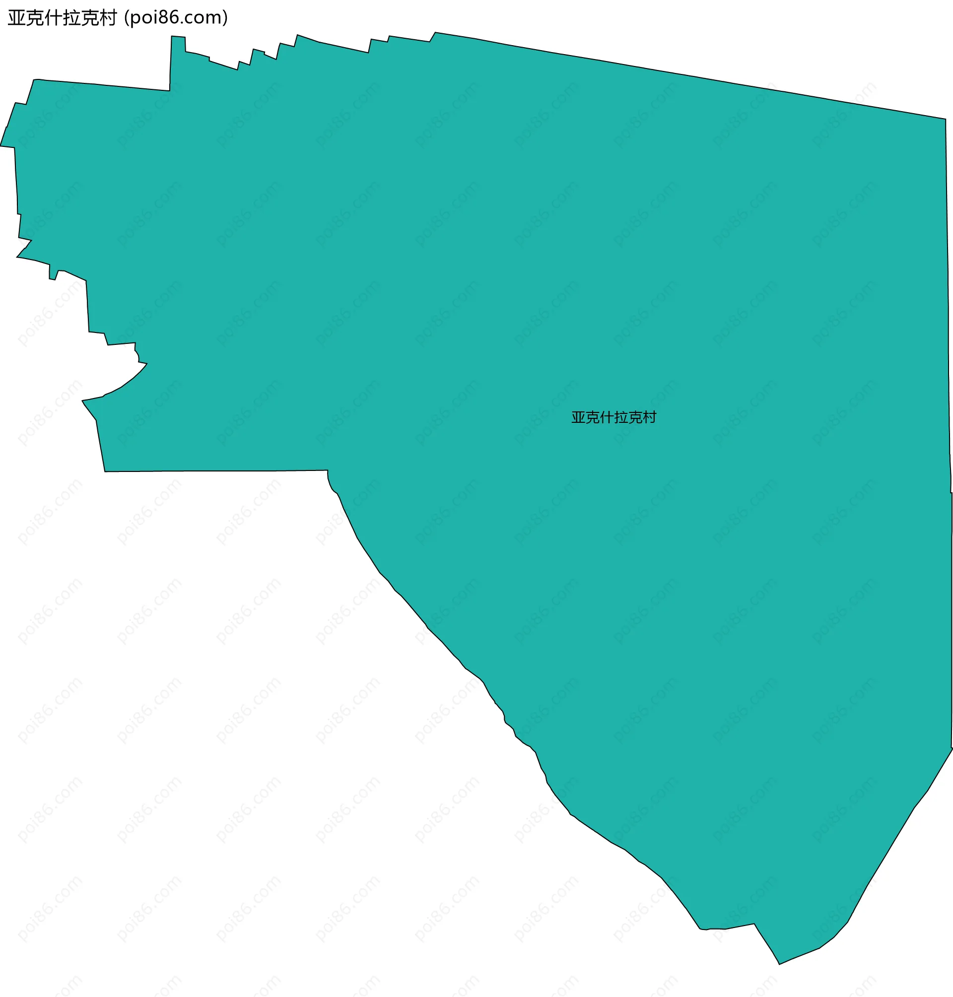 亚克什拉克村边界地图