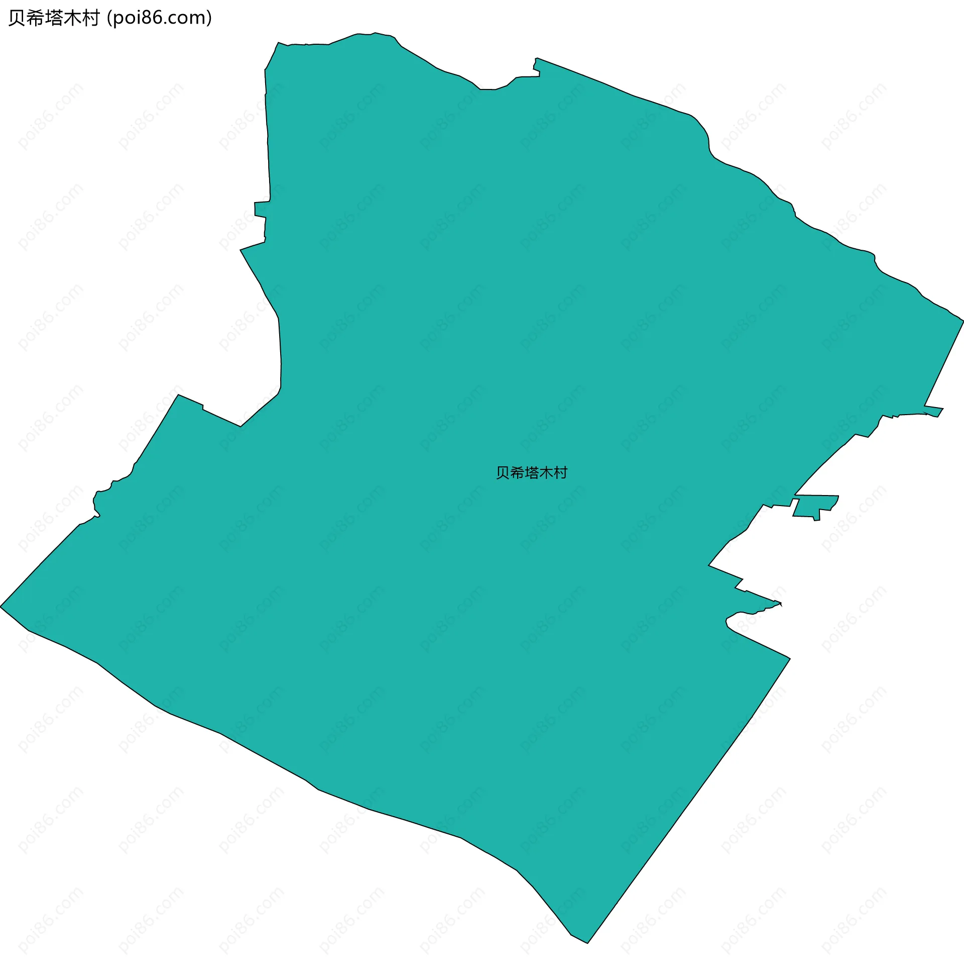 贝希塔木村边界地图
