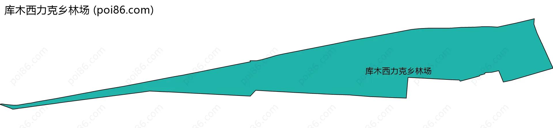 库木西力克乡林场边界地图