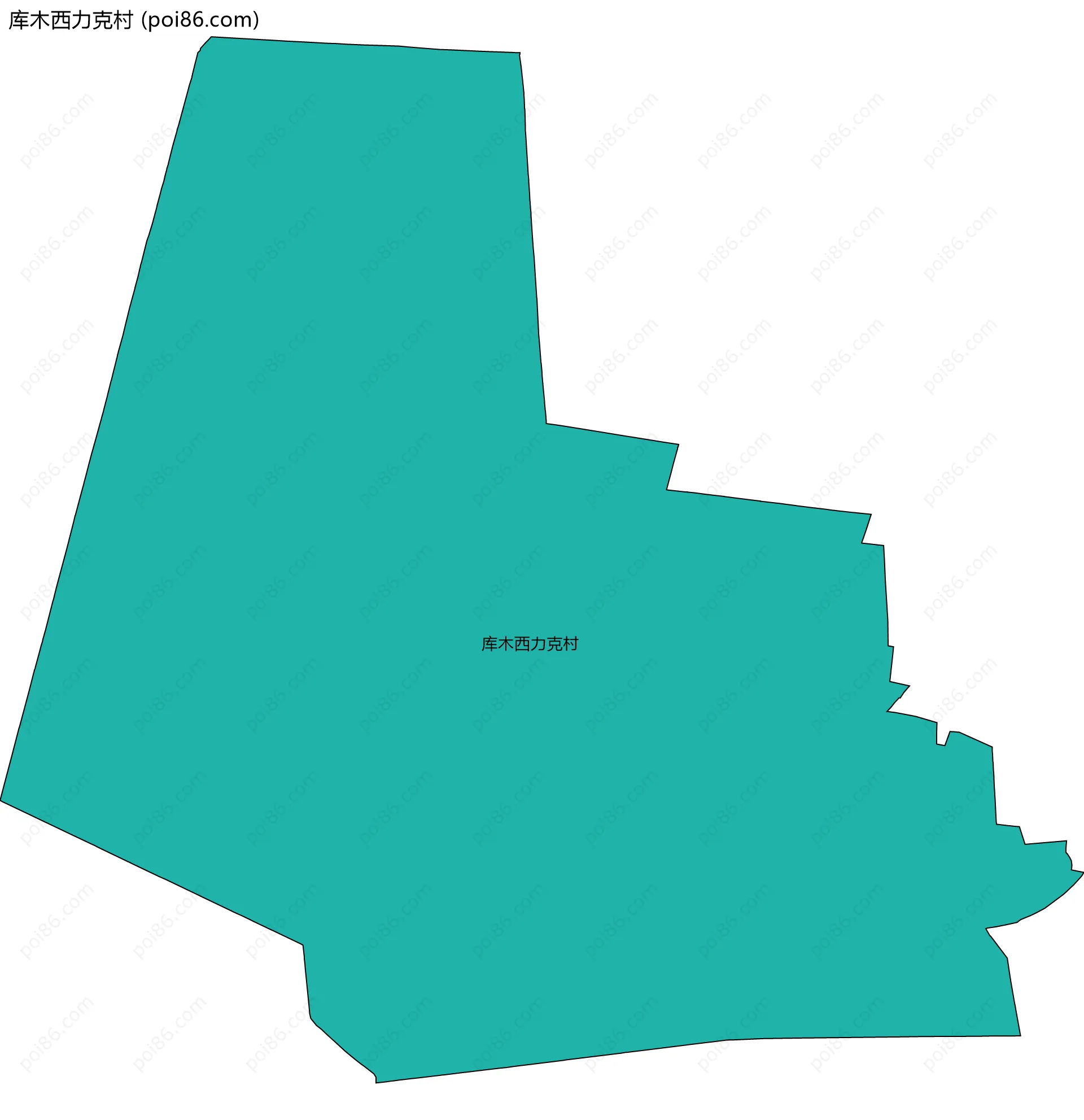 库木西力克村边界地图