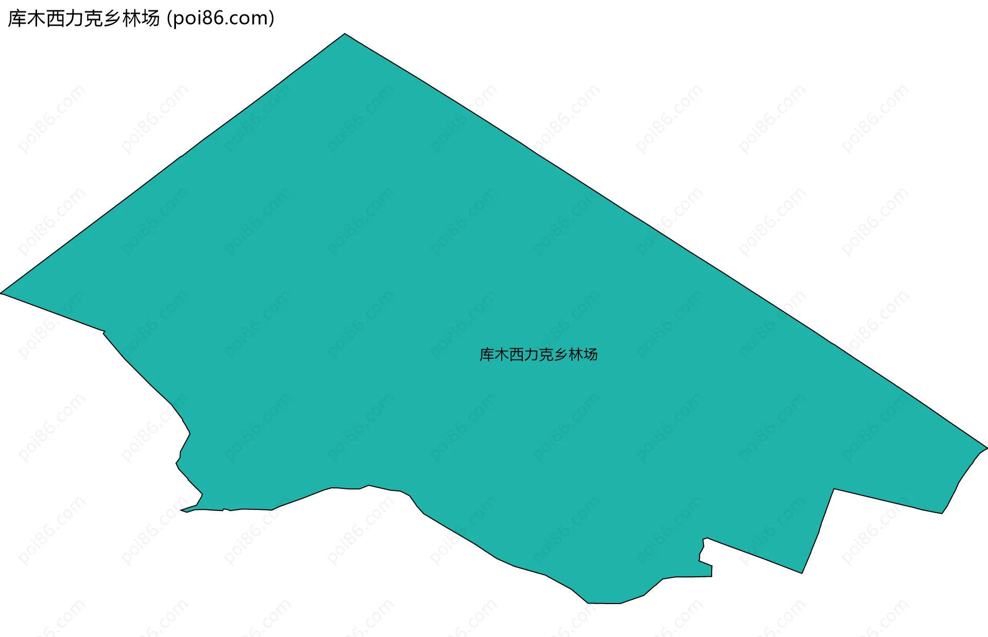 库木西力克乡林场边界地图