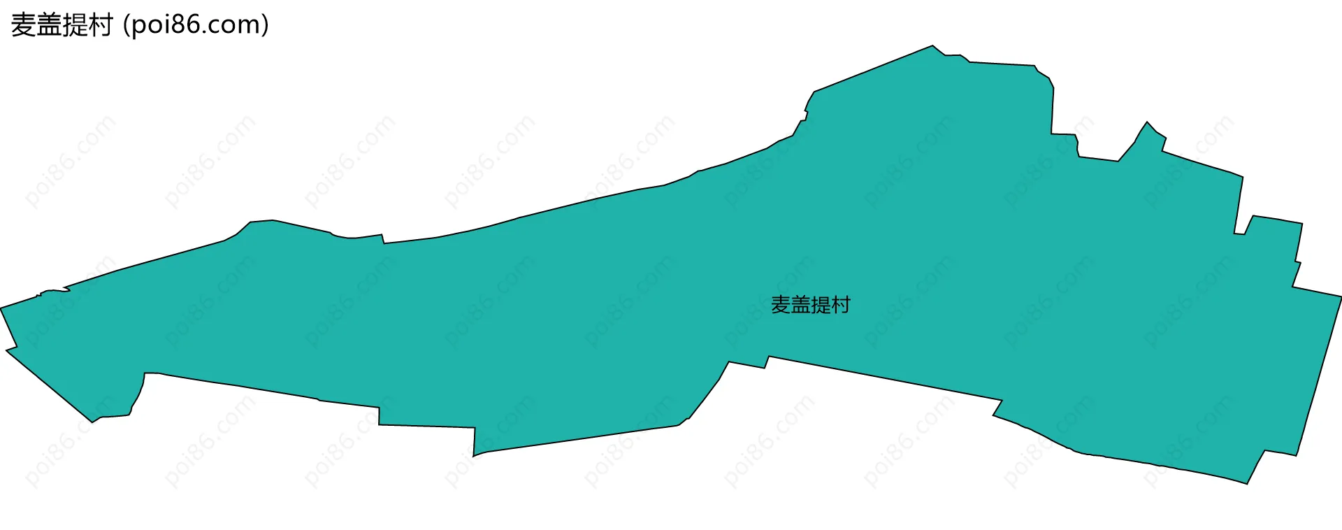 麦盖提村边界地图