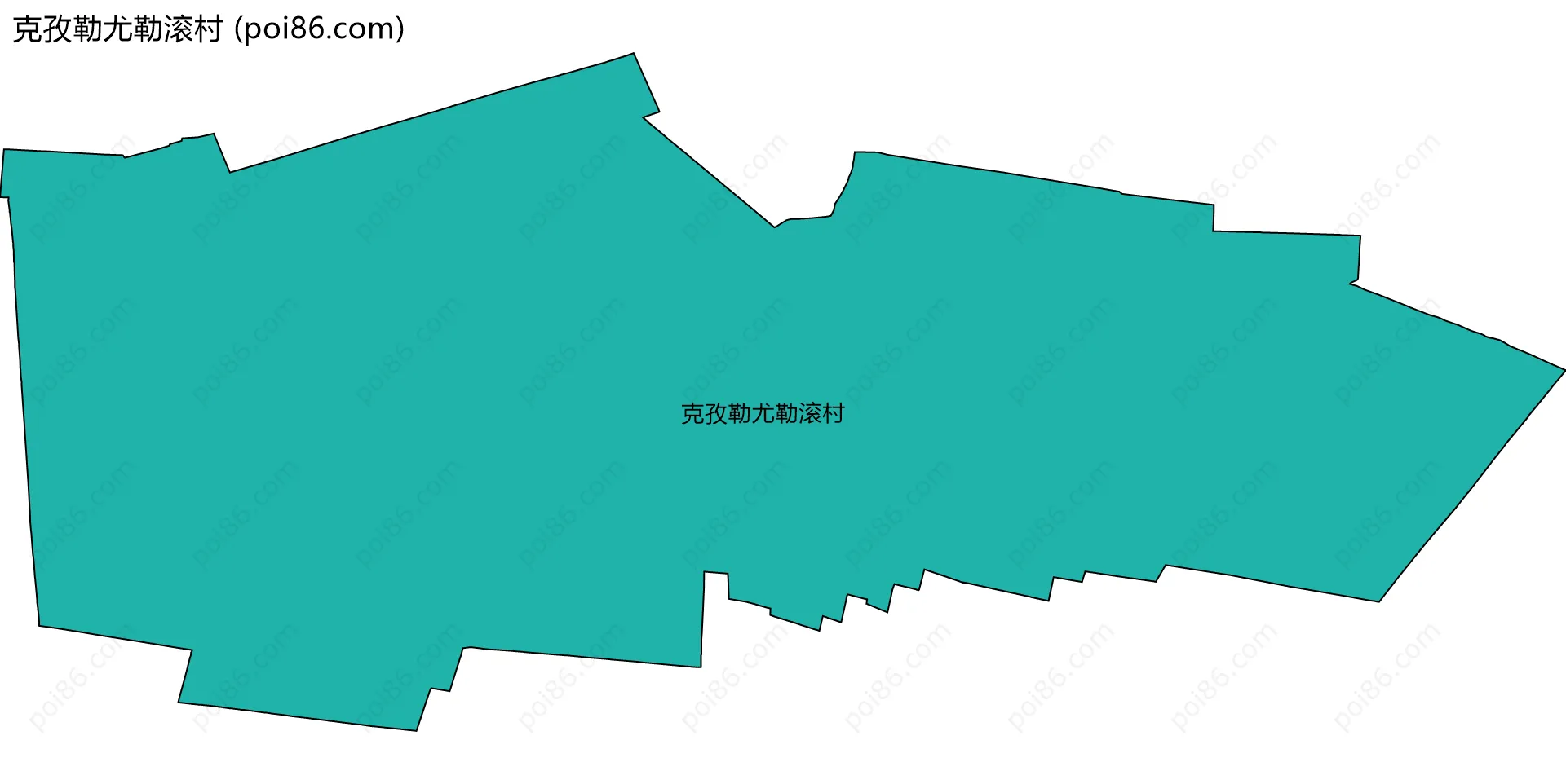 克孜勒尤勒滚村边界地图