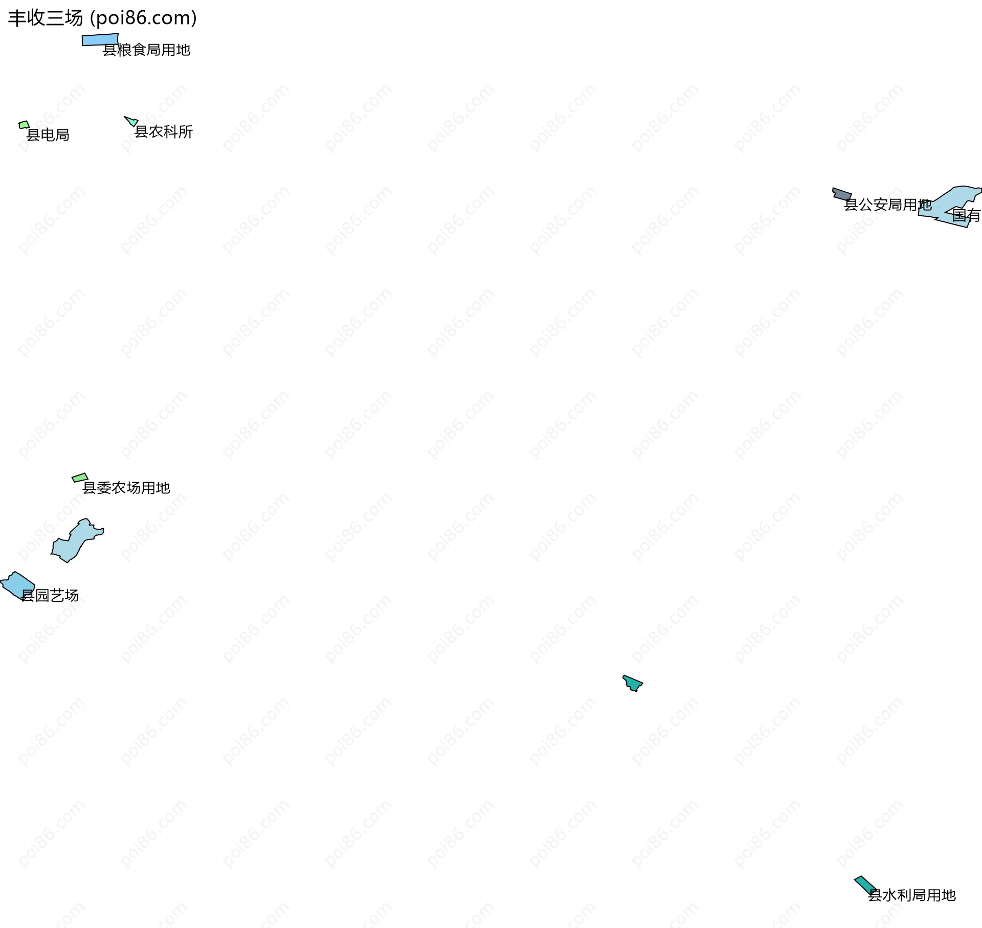 丰收三场边界地图(五级行政区划)