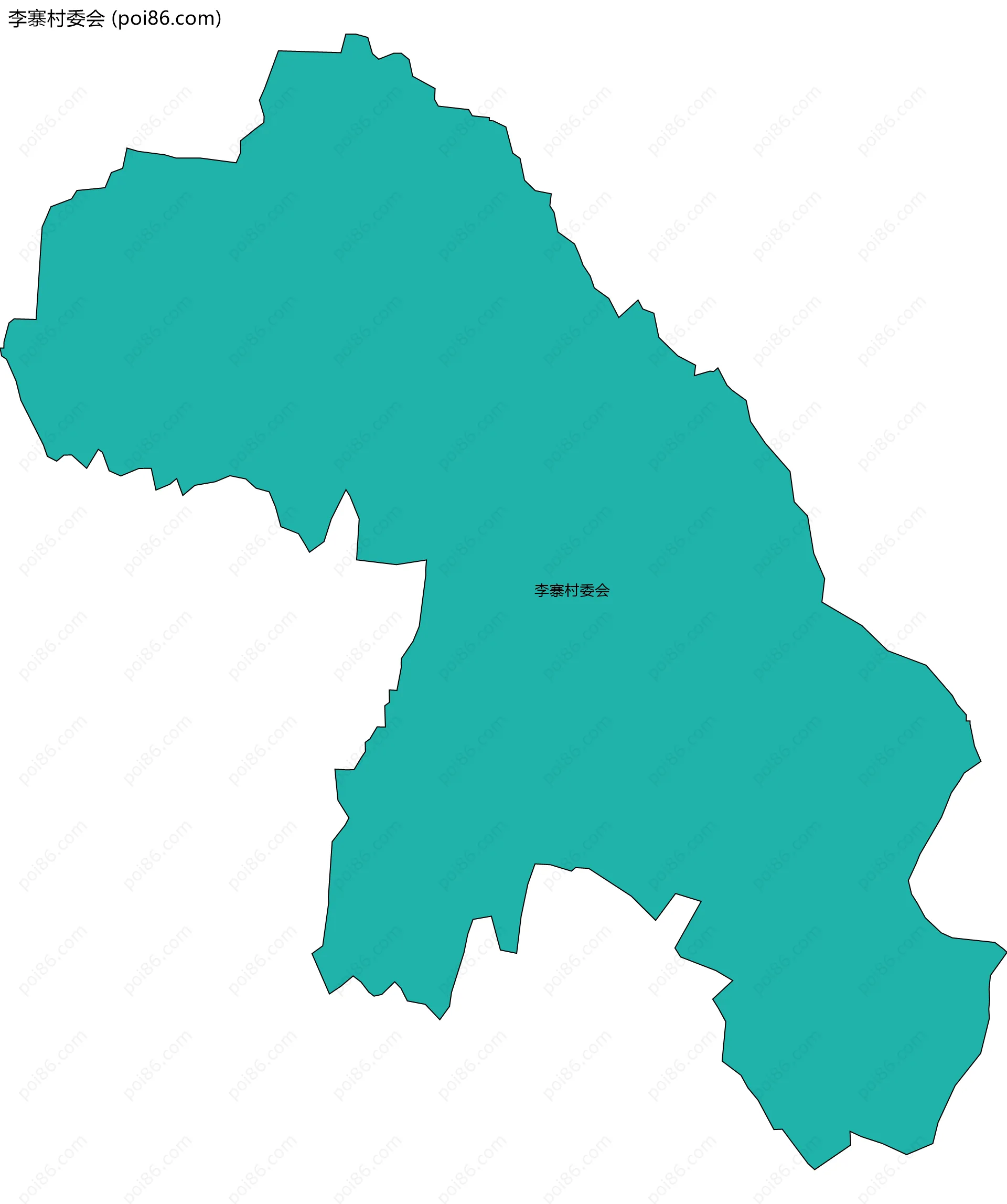 李寨村委会边界地图