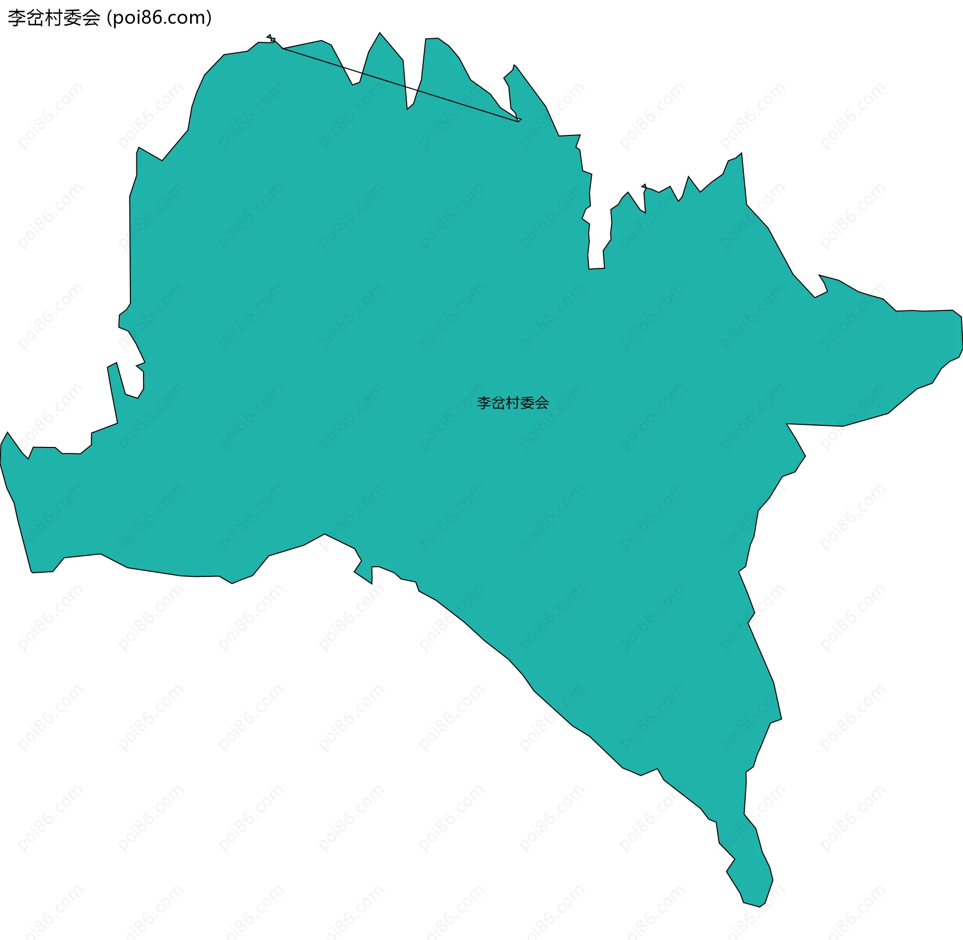 李岔村委会边界地图