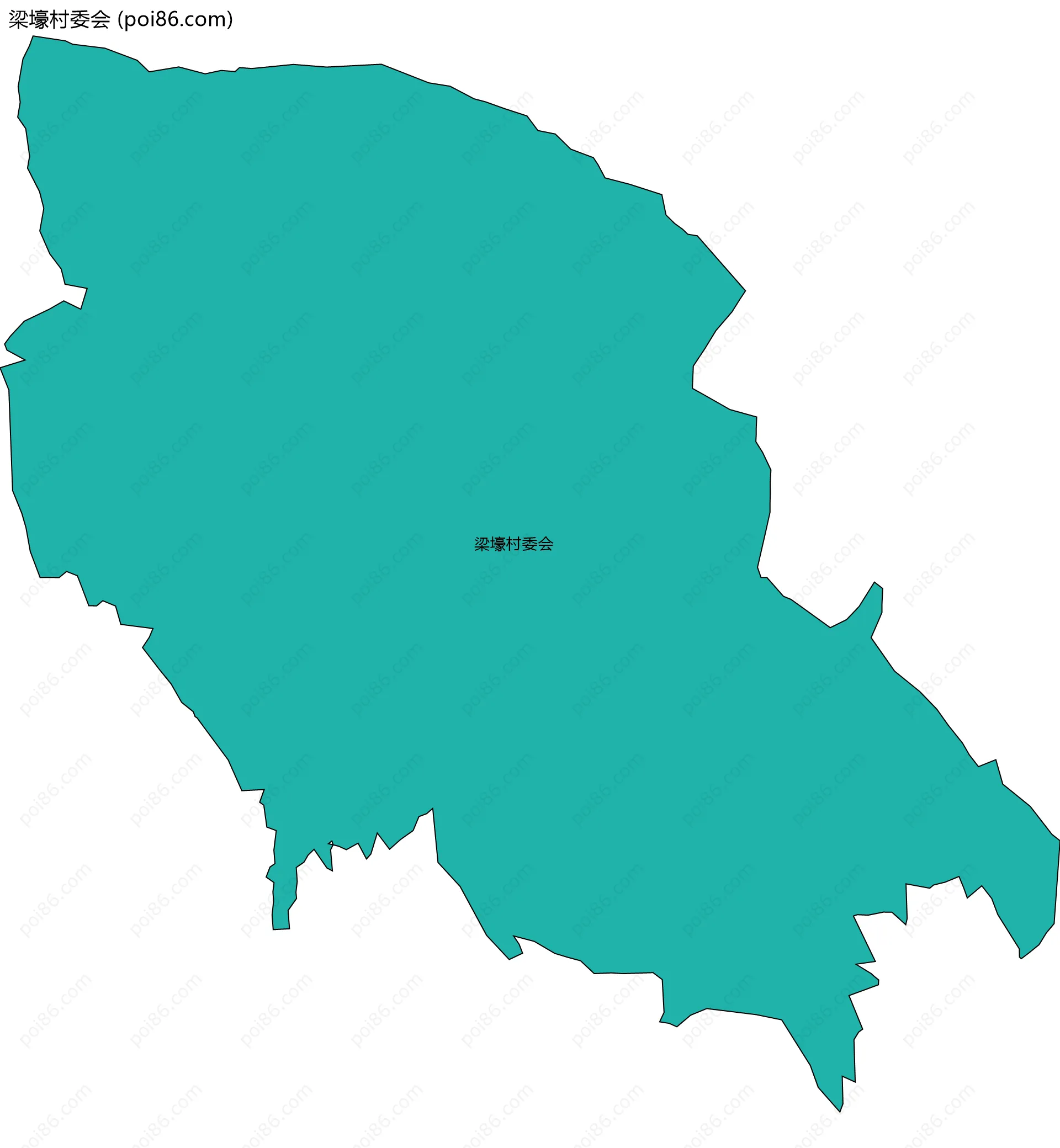 梁壕村委会边界地图