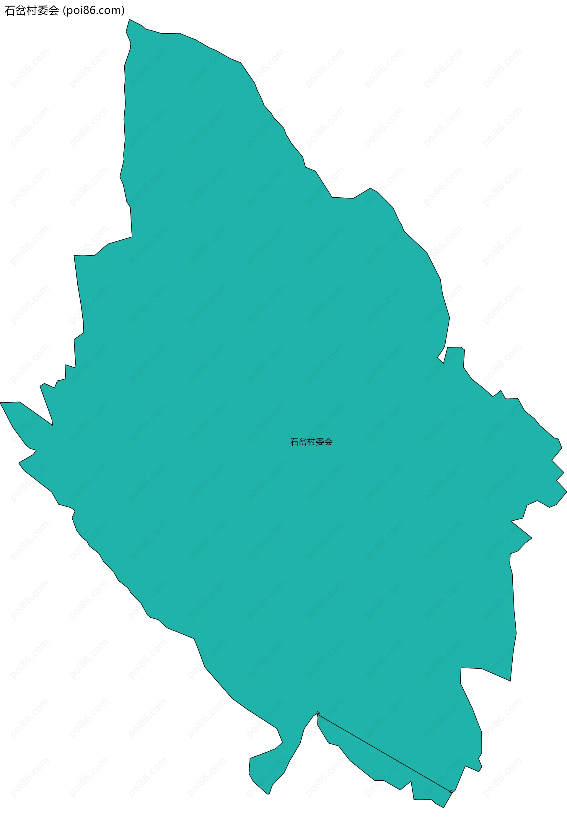 石岔村委会边界地图