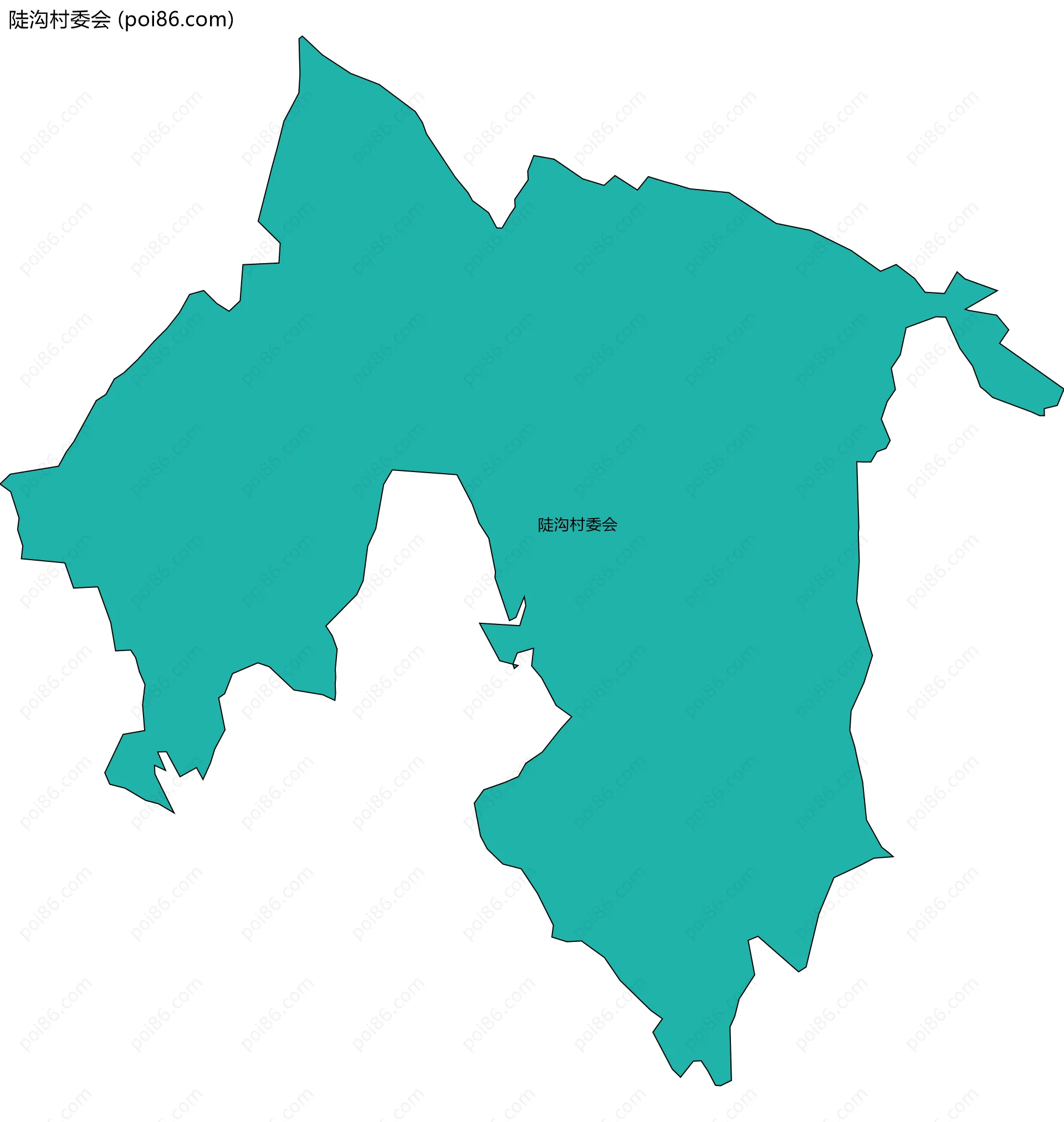 陡沟村委会边界地图