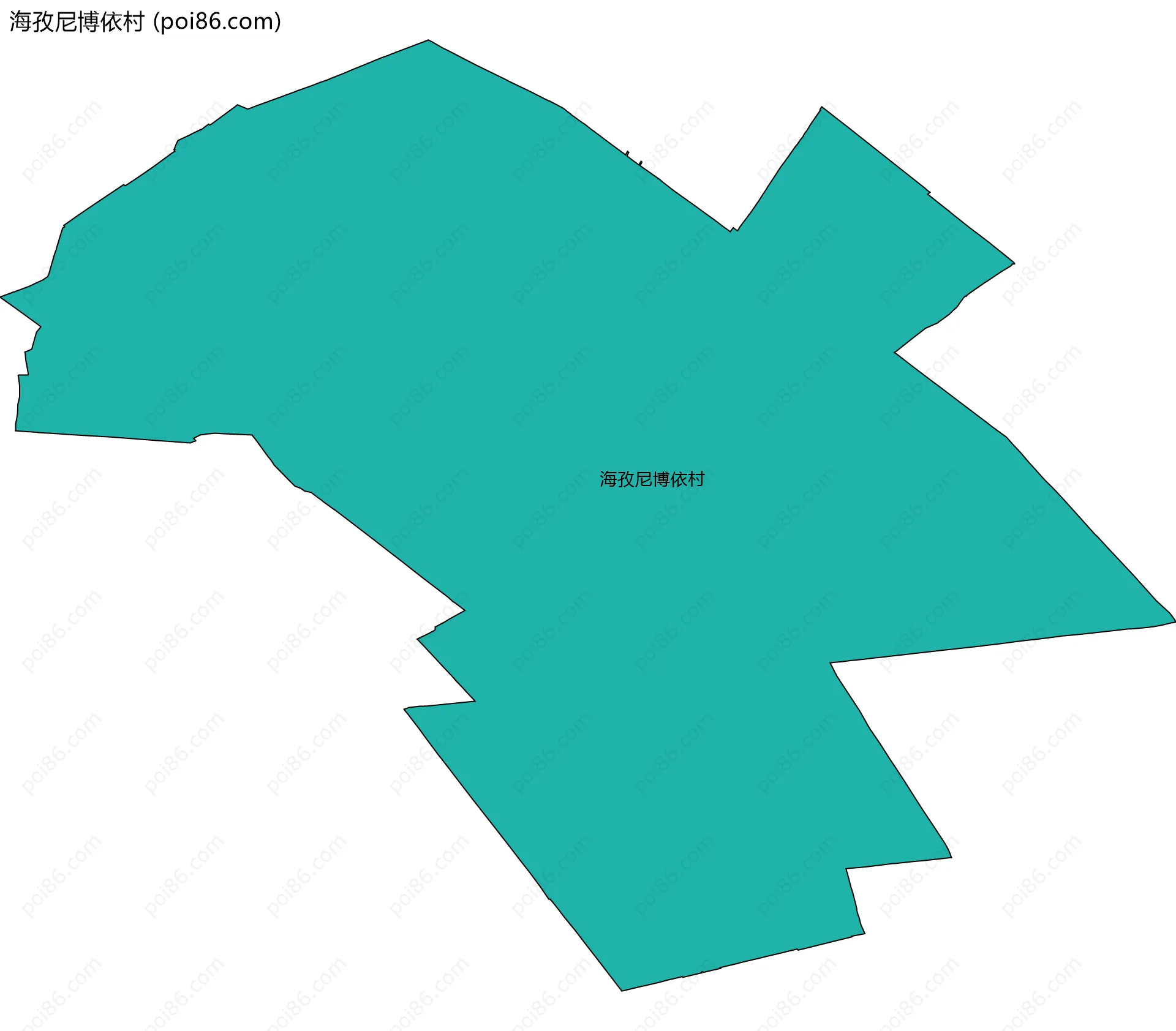 海孜尼博依村边界地图