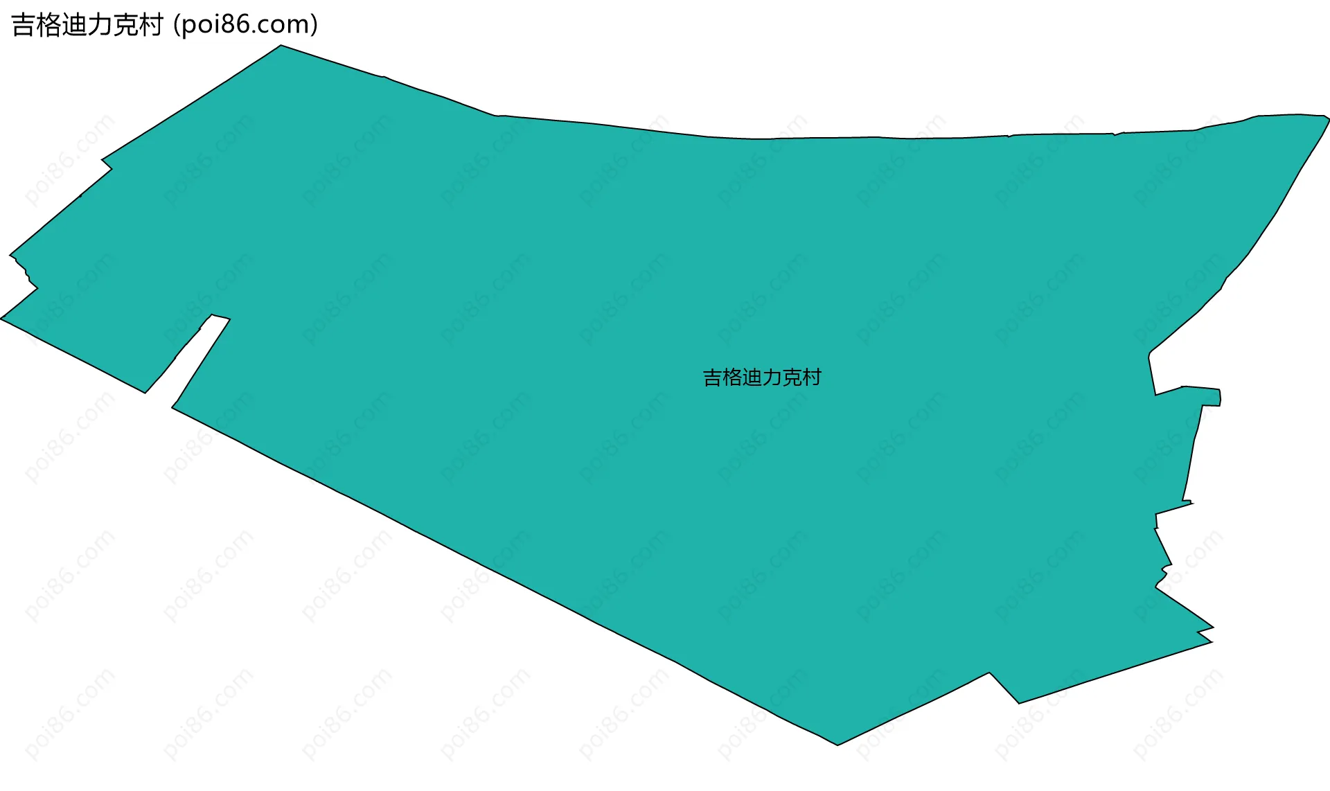 吉格迪力克村边界地图