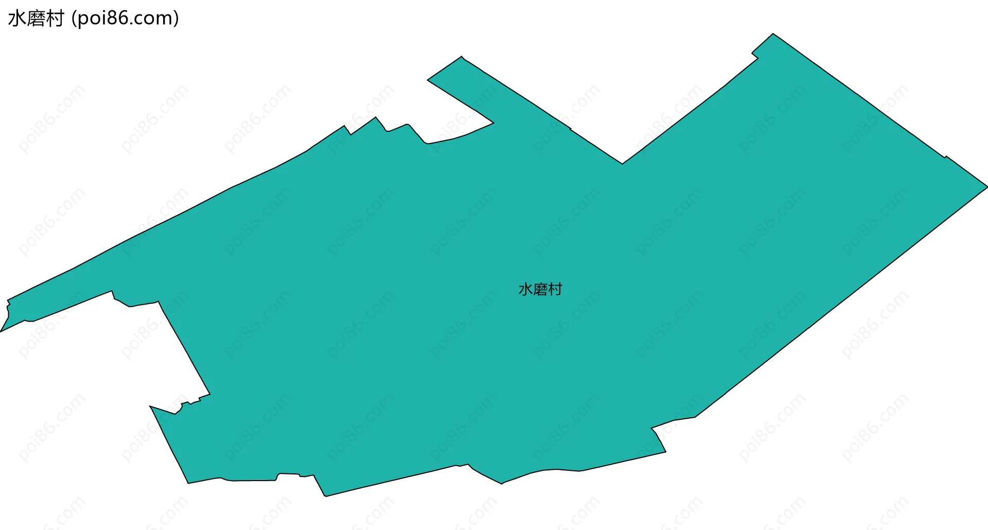 水磨村边界地图