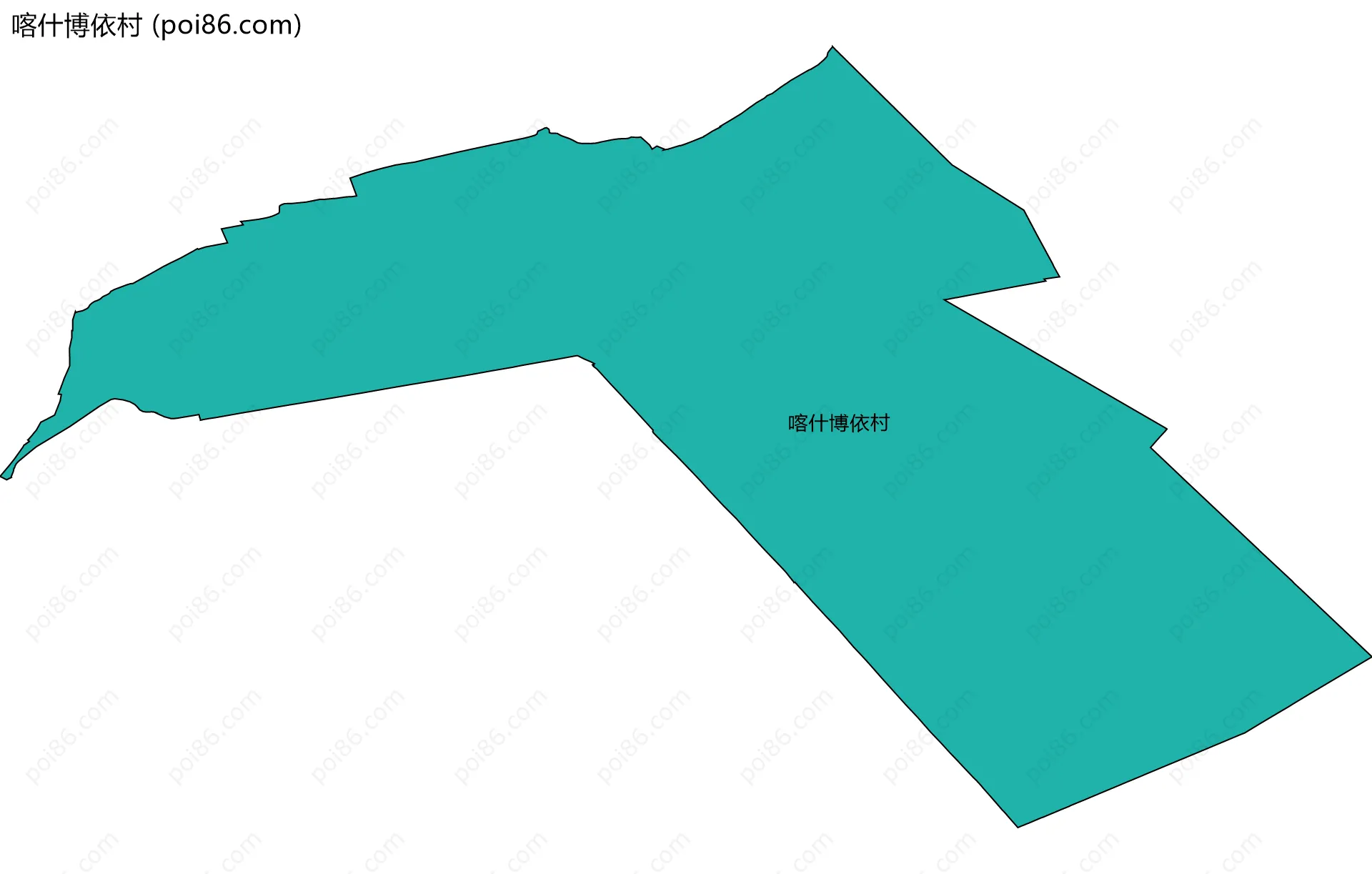 喀什博依村边界地图