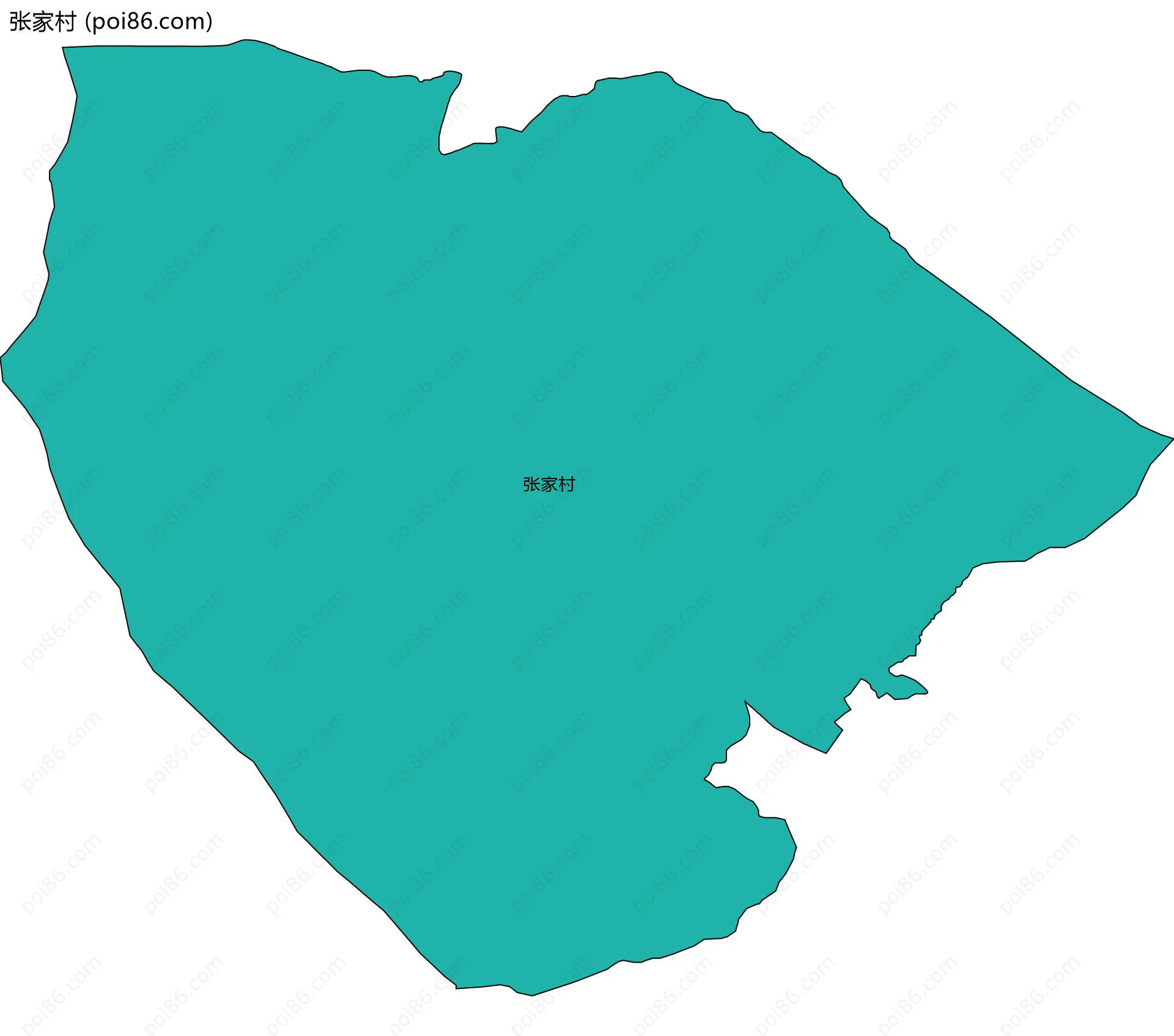 张家村边界地图