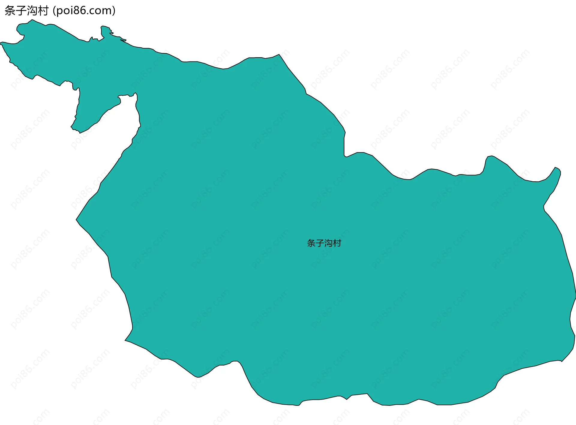 条子沟村边界地图