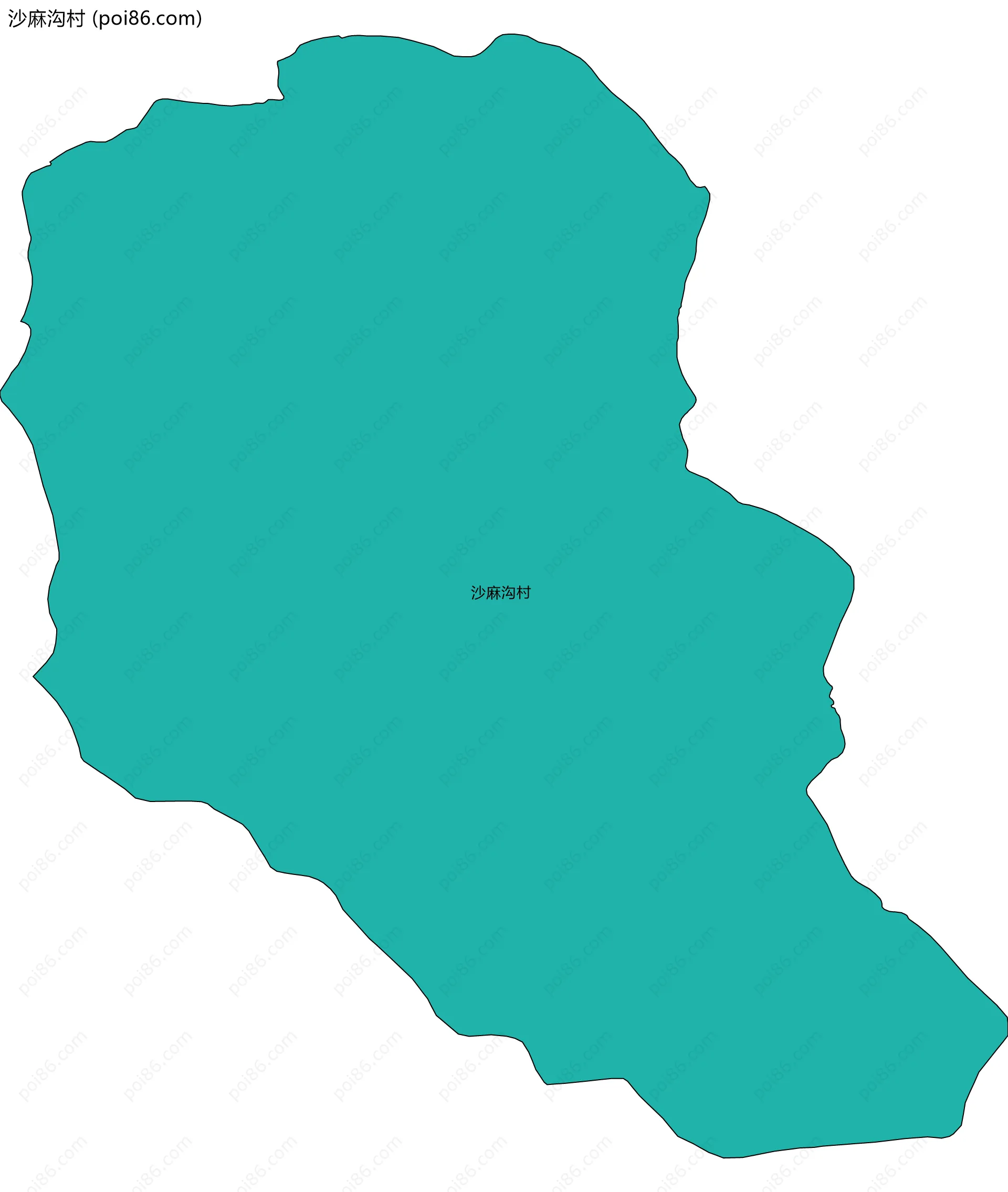 沙麻沟村边界地图