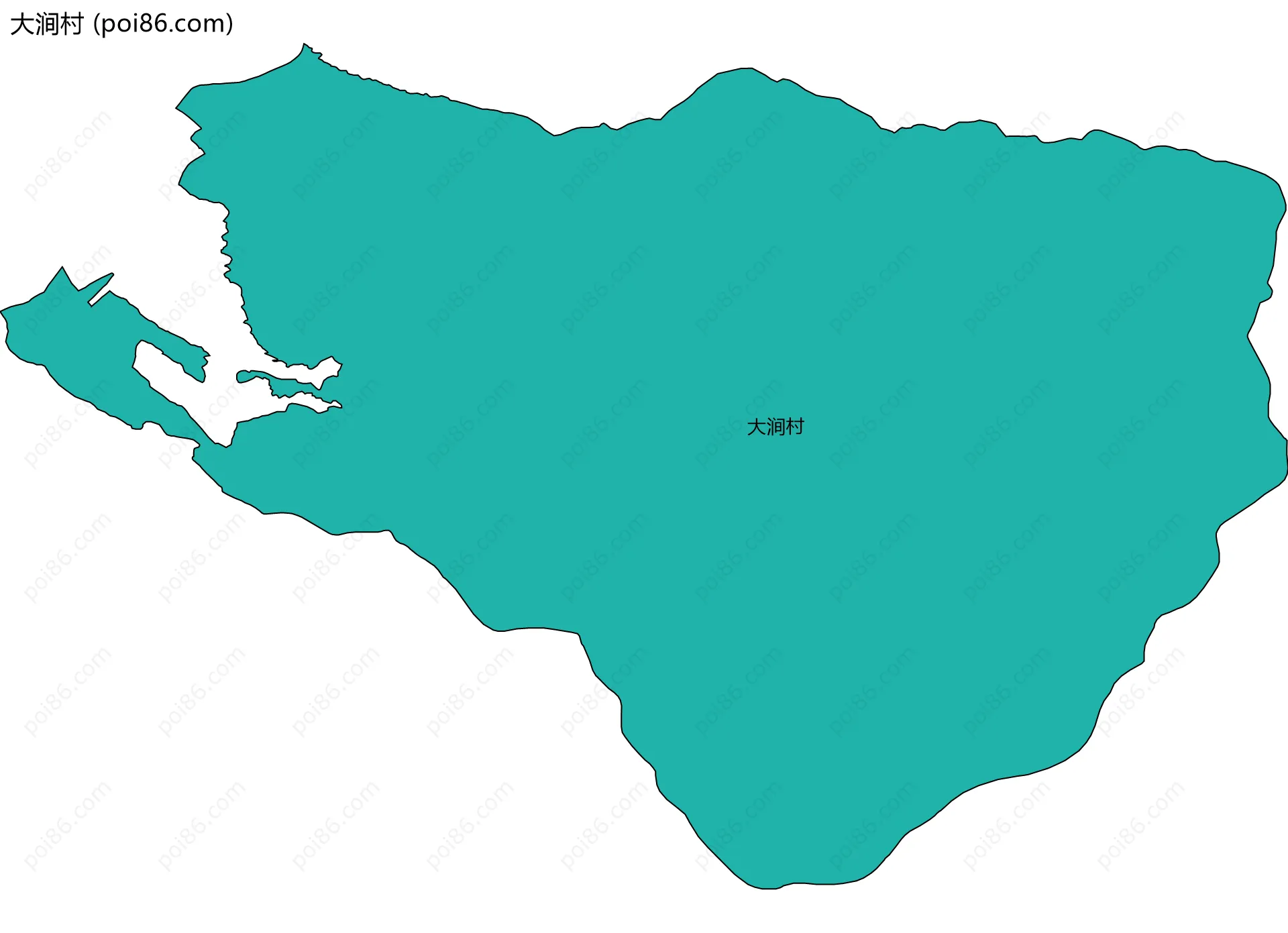 大涧村边界地图