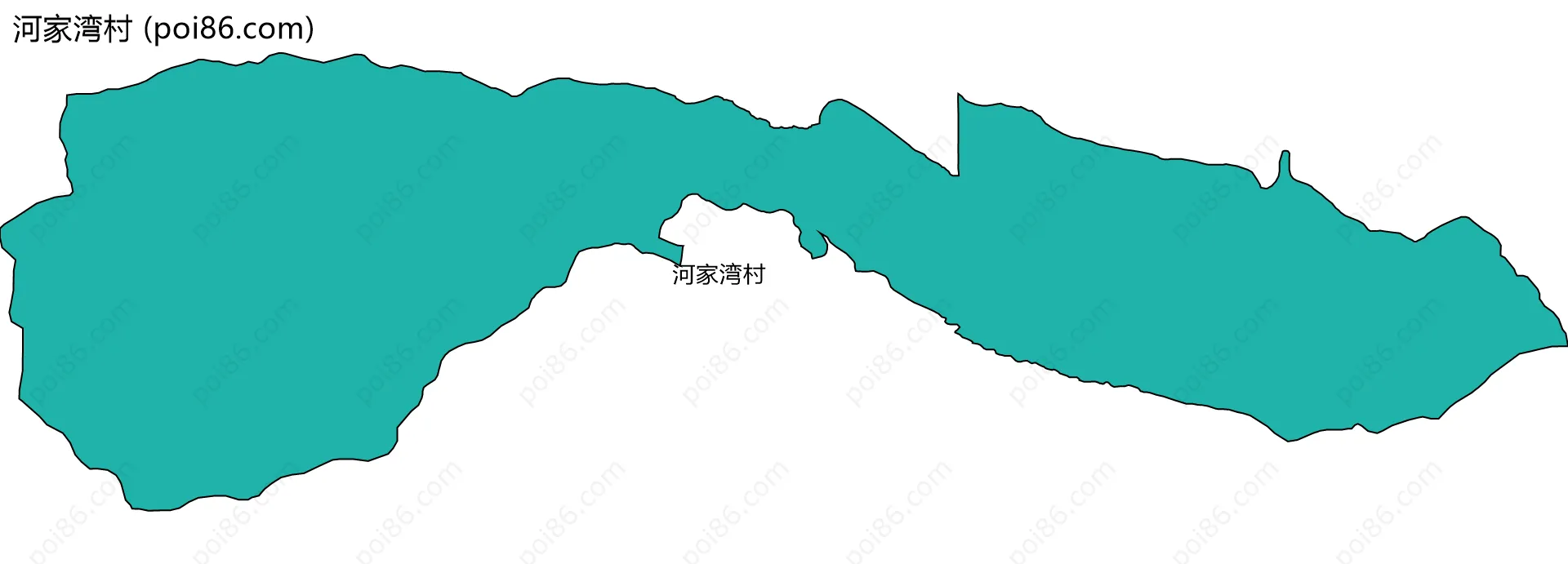 河家湾村边界地图