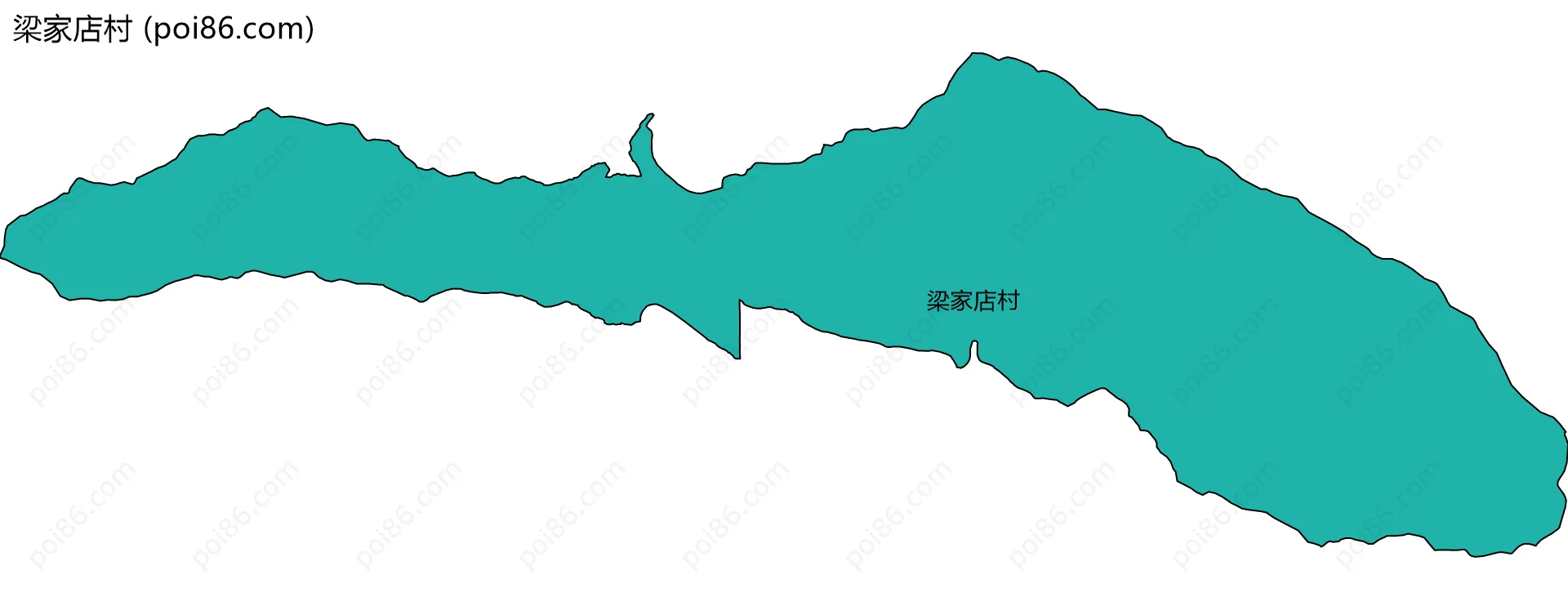 梁家店村边界地图