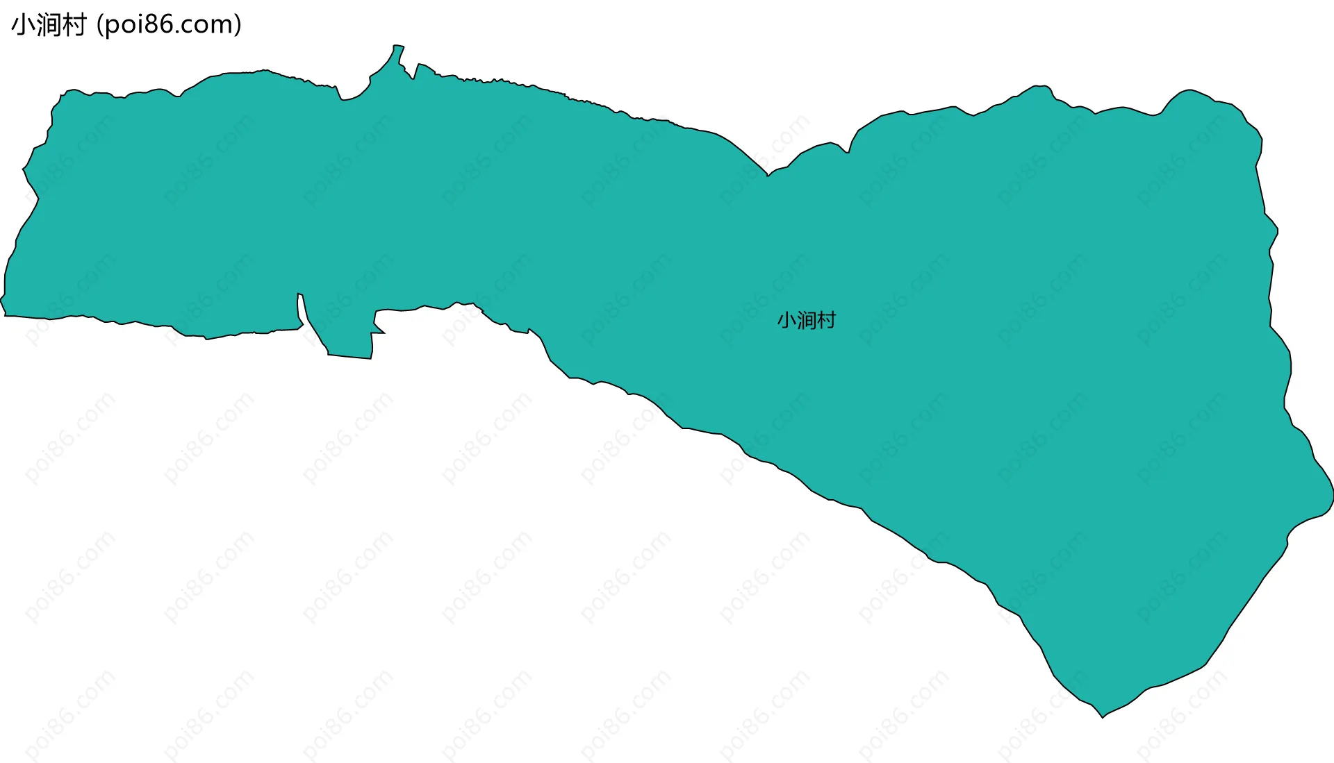 小涧村边界地图