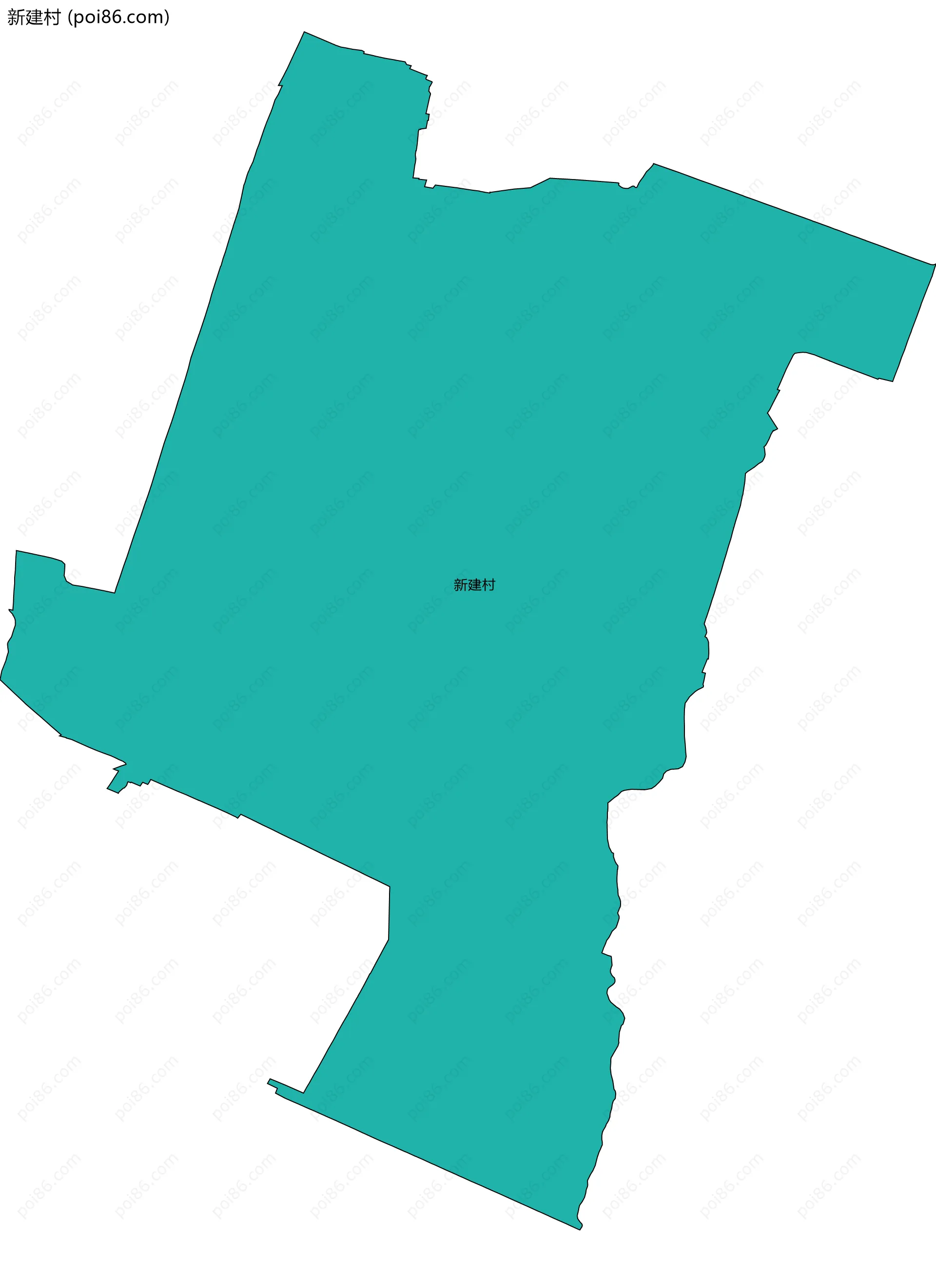 新建村边界地图
