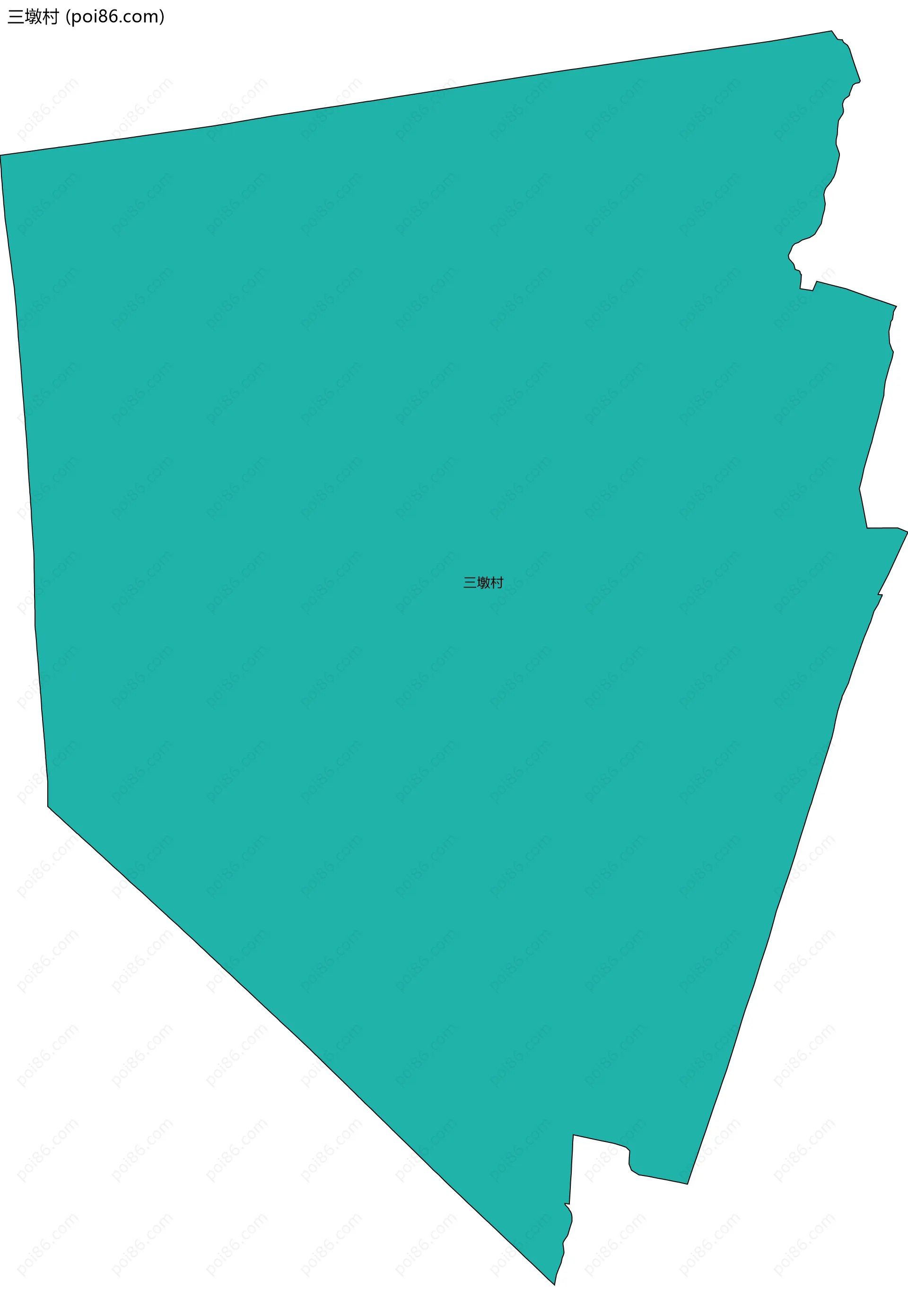 三墩村边界地图