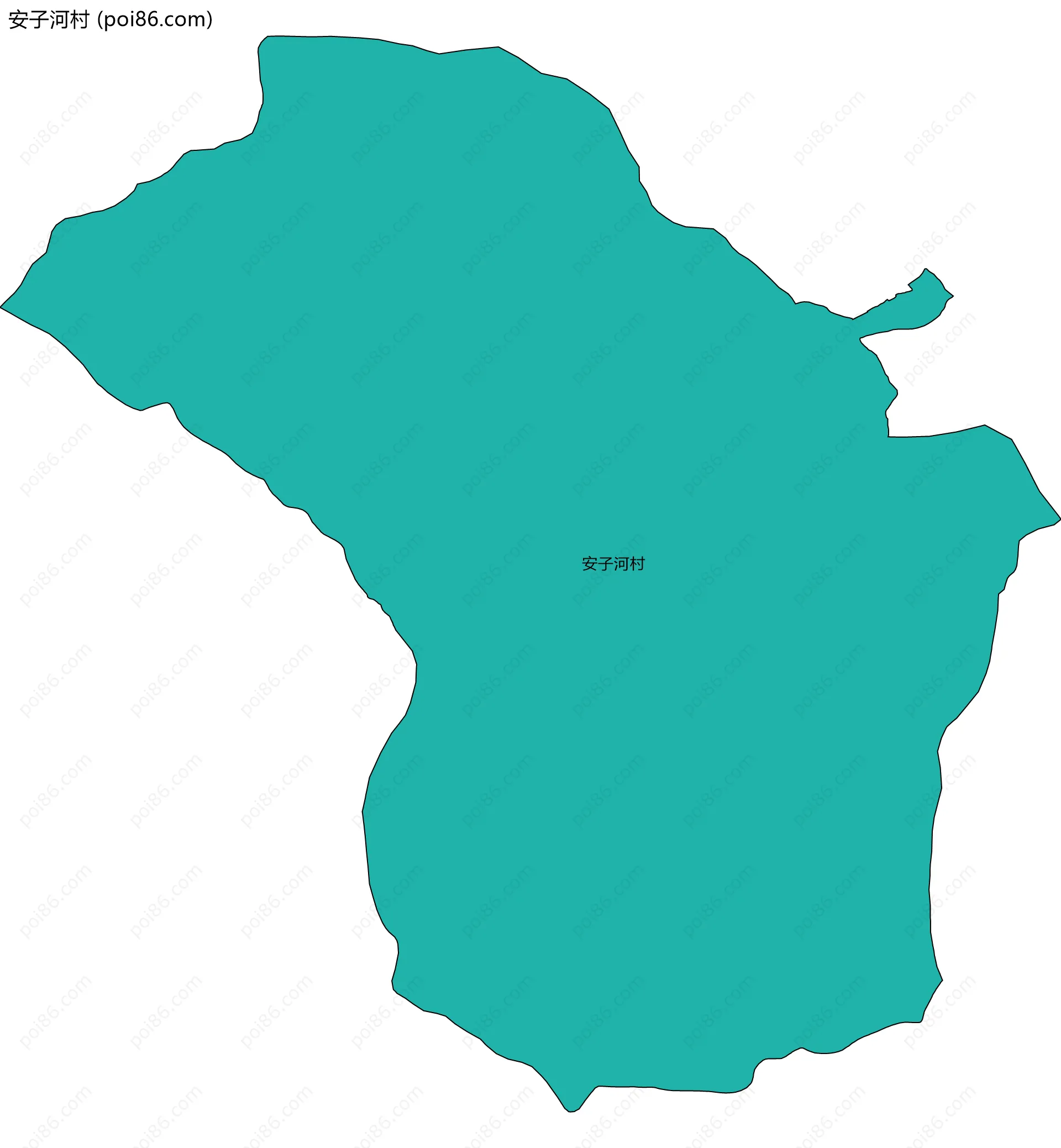 安子河村边界地图