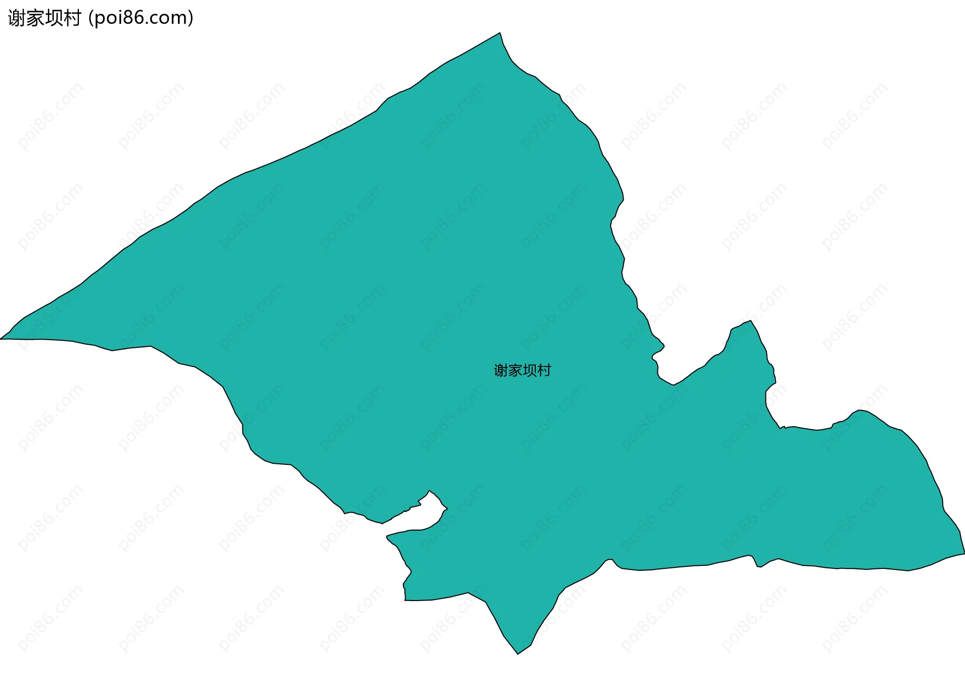 谢家坝村边界地图