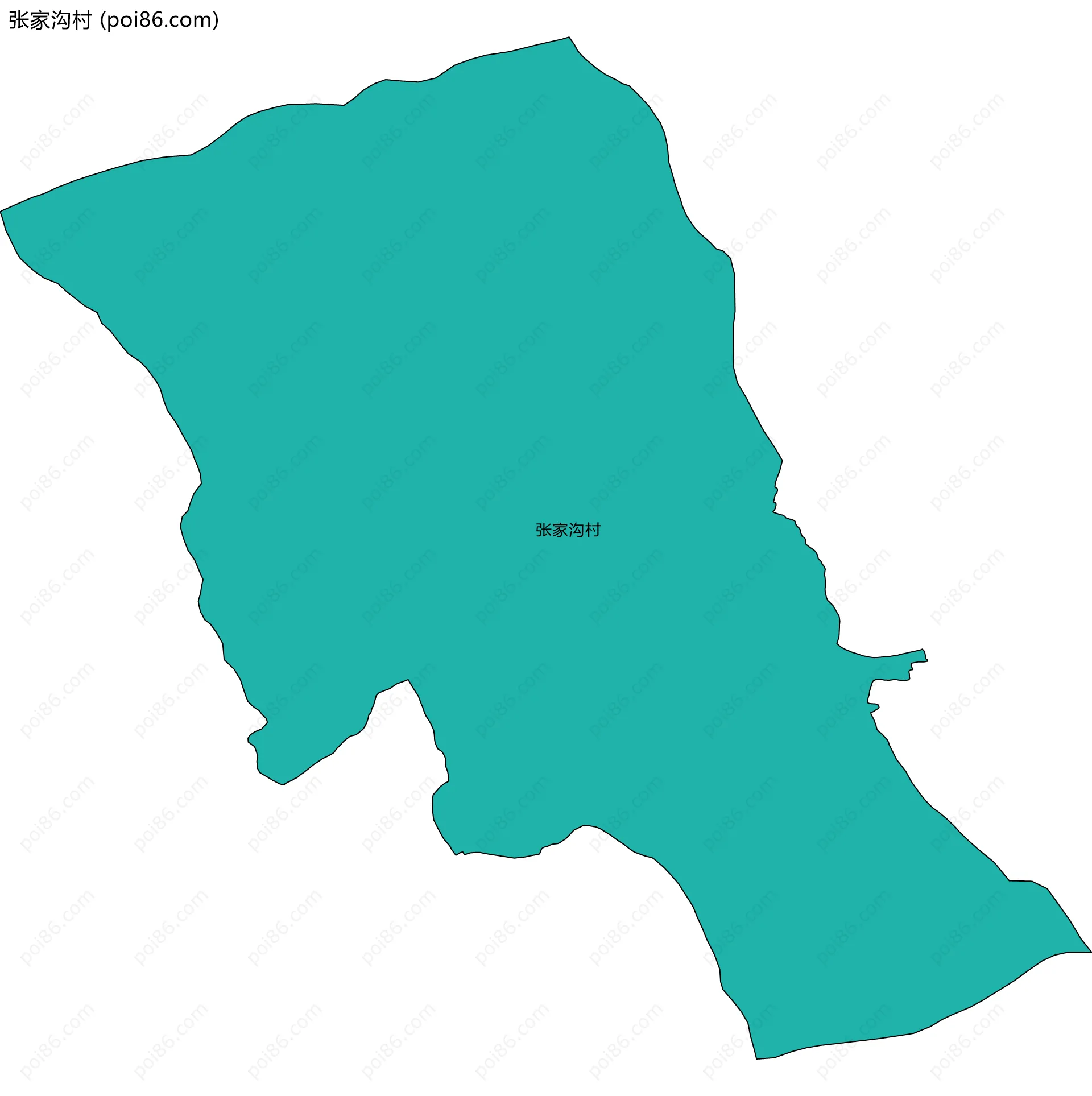 张家沟村边界地图