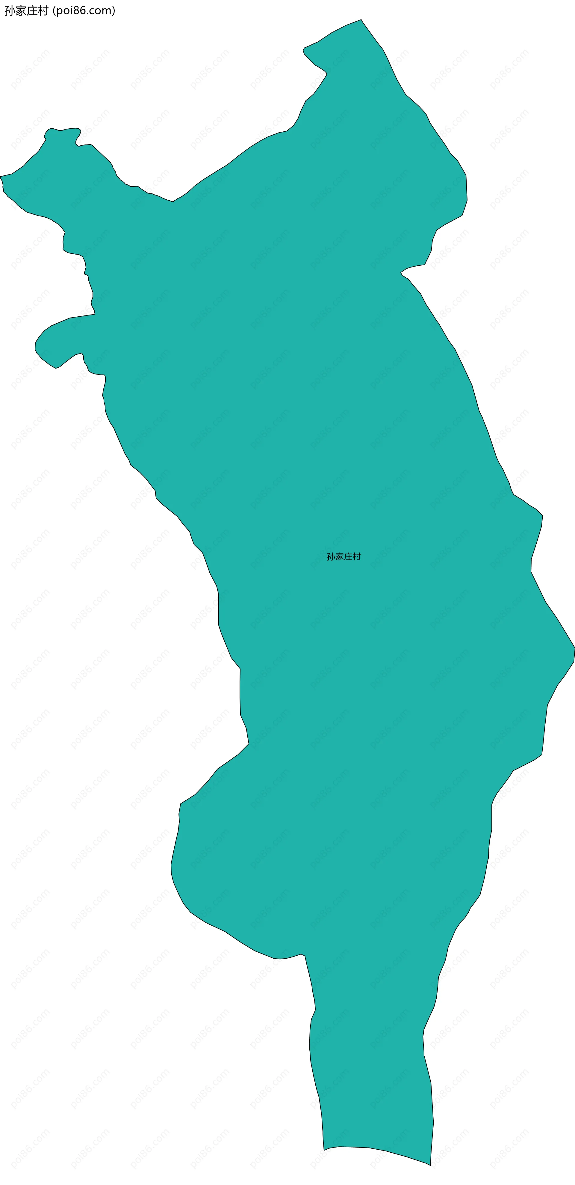 孙家庄村边界地图