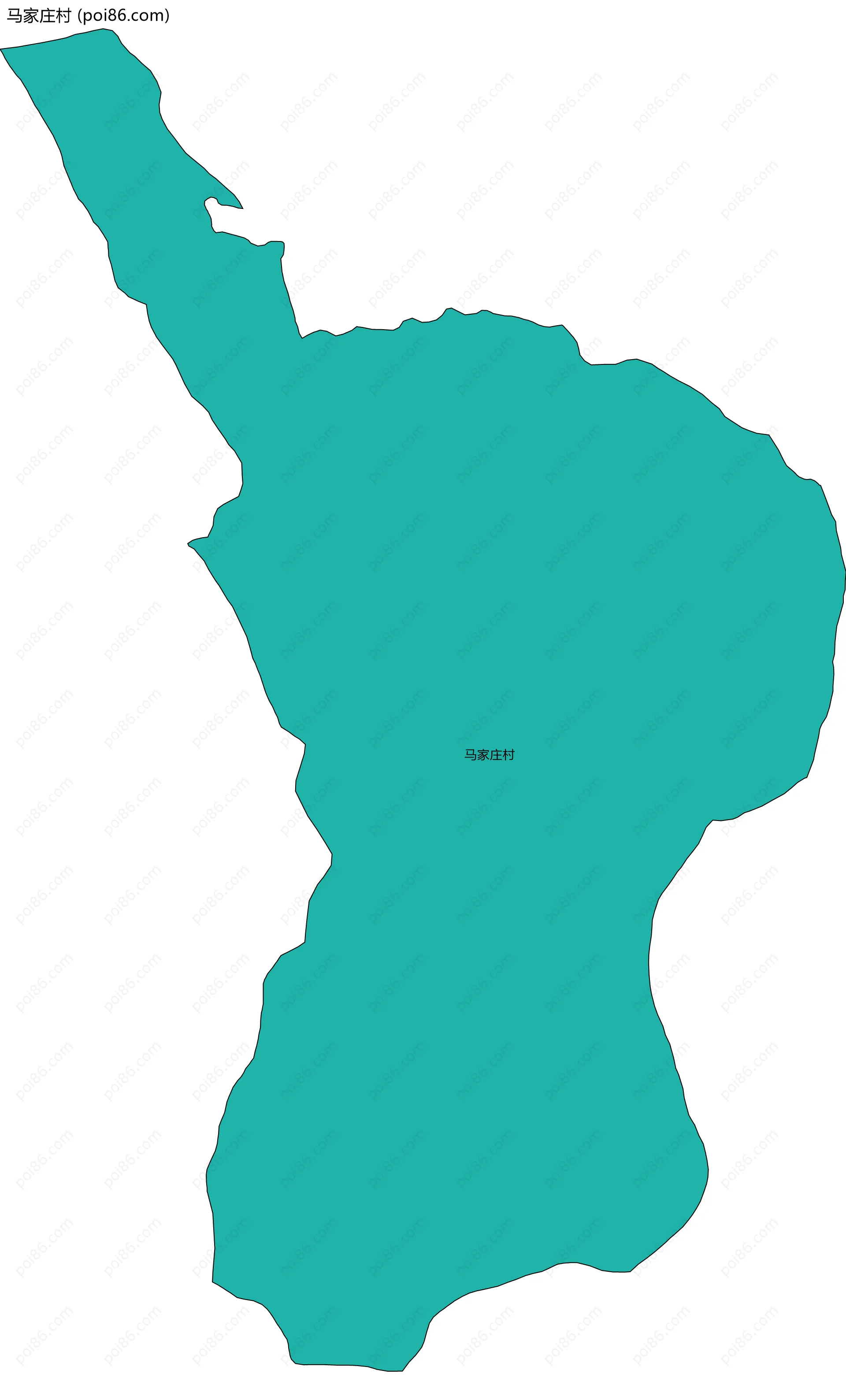 马家庄村边界地图