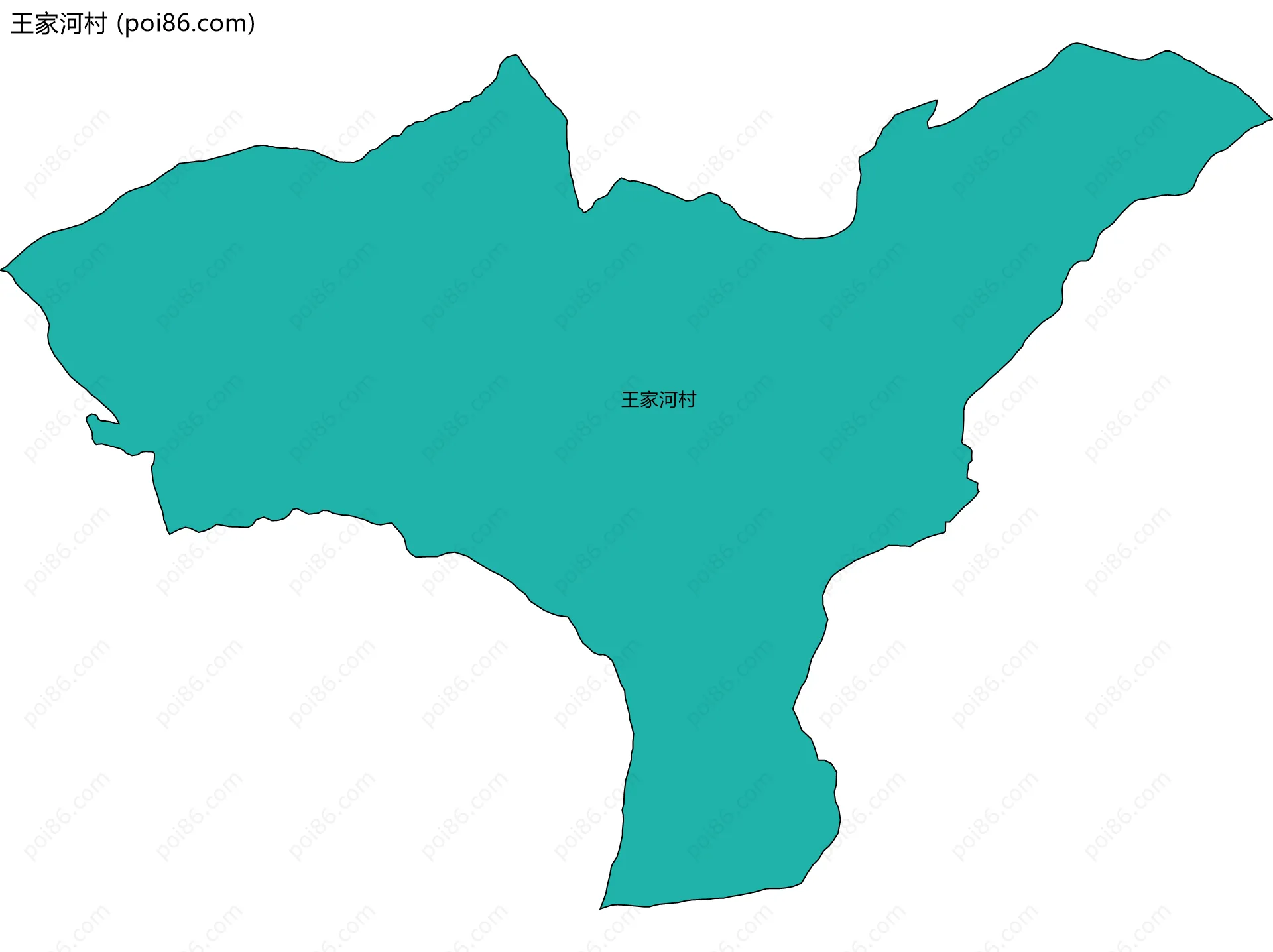 王家河村边界地图