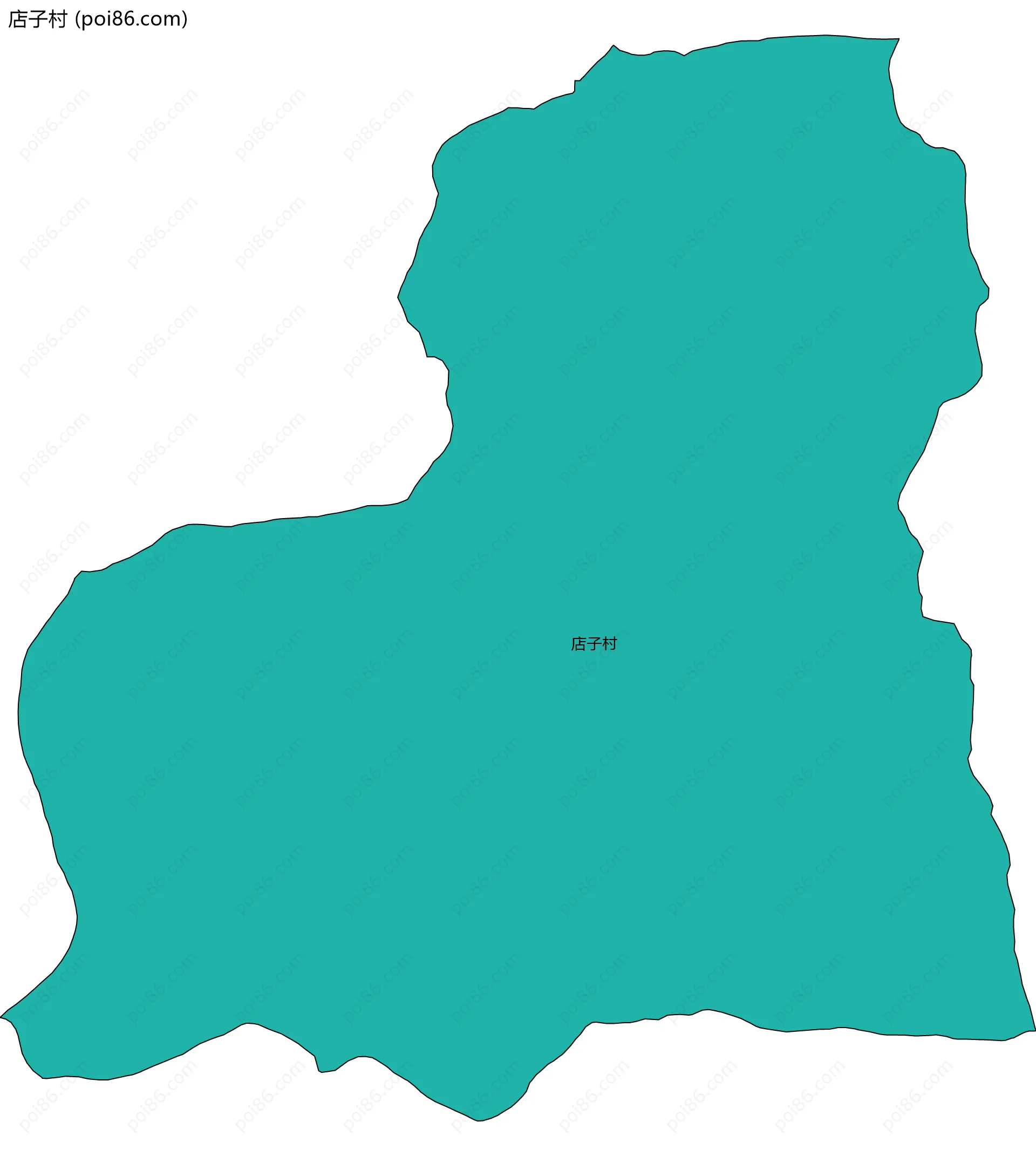 店子村边界地图