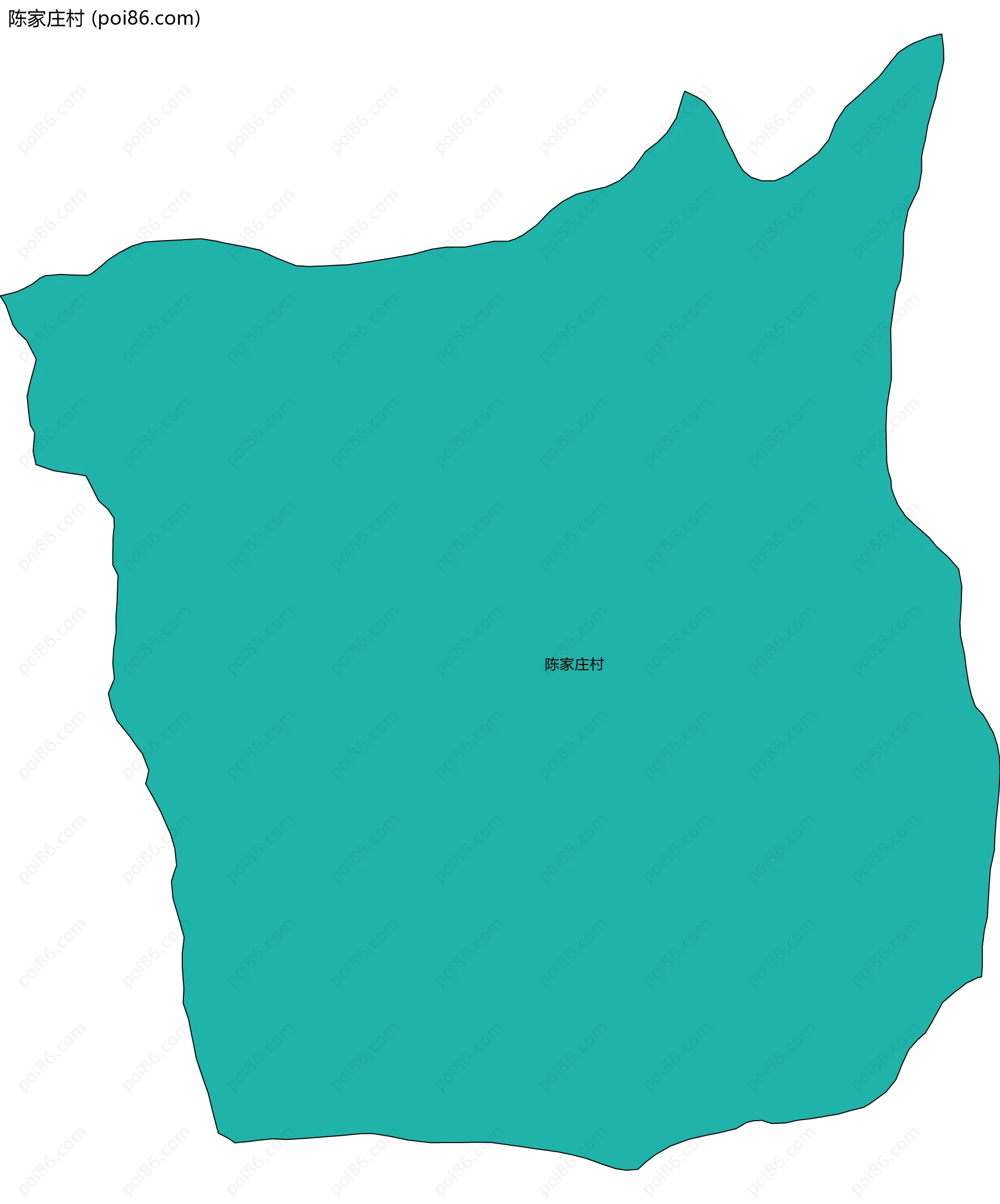 陈家庄村边界地图