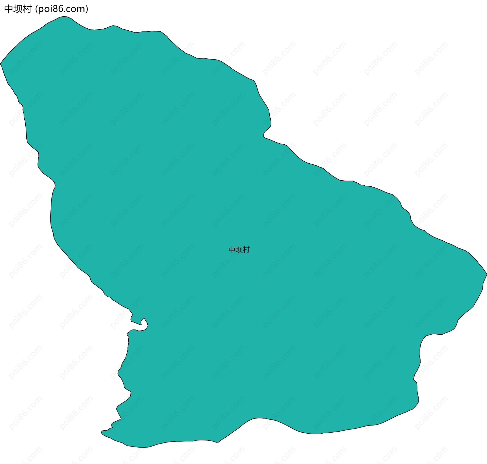 中坝村边界地图