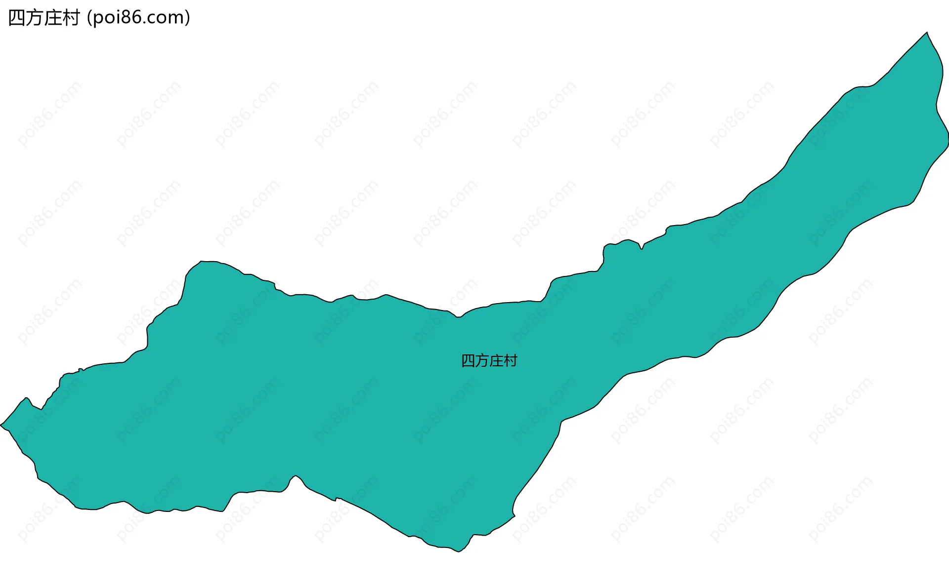四方庄村边界地图
