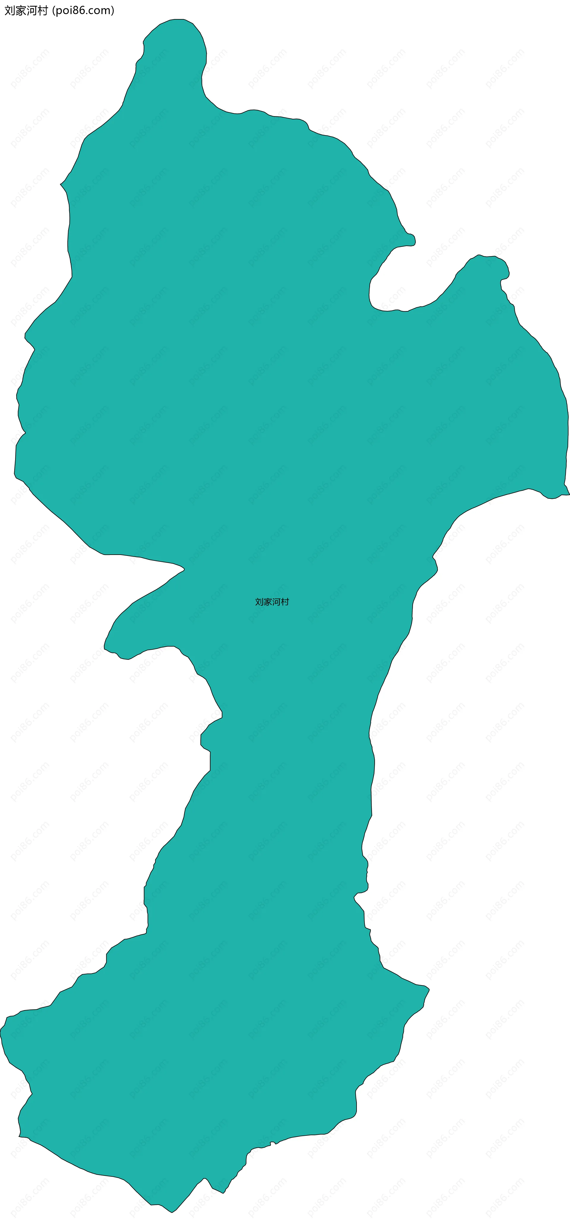 刘家河村边界地图