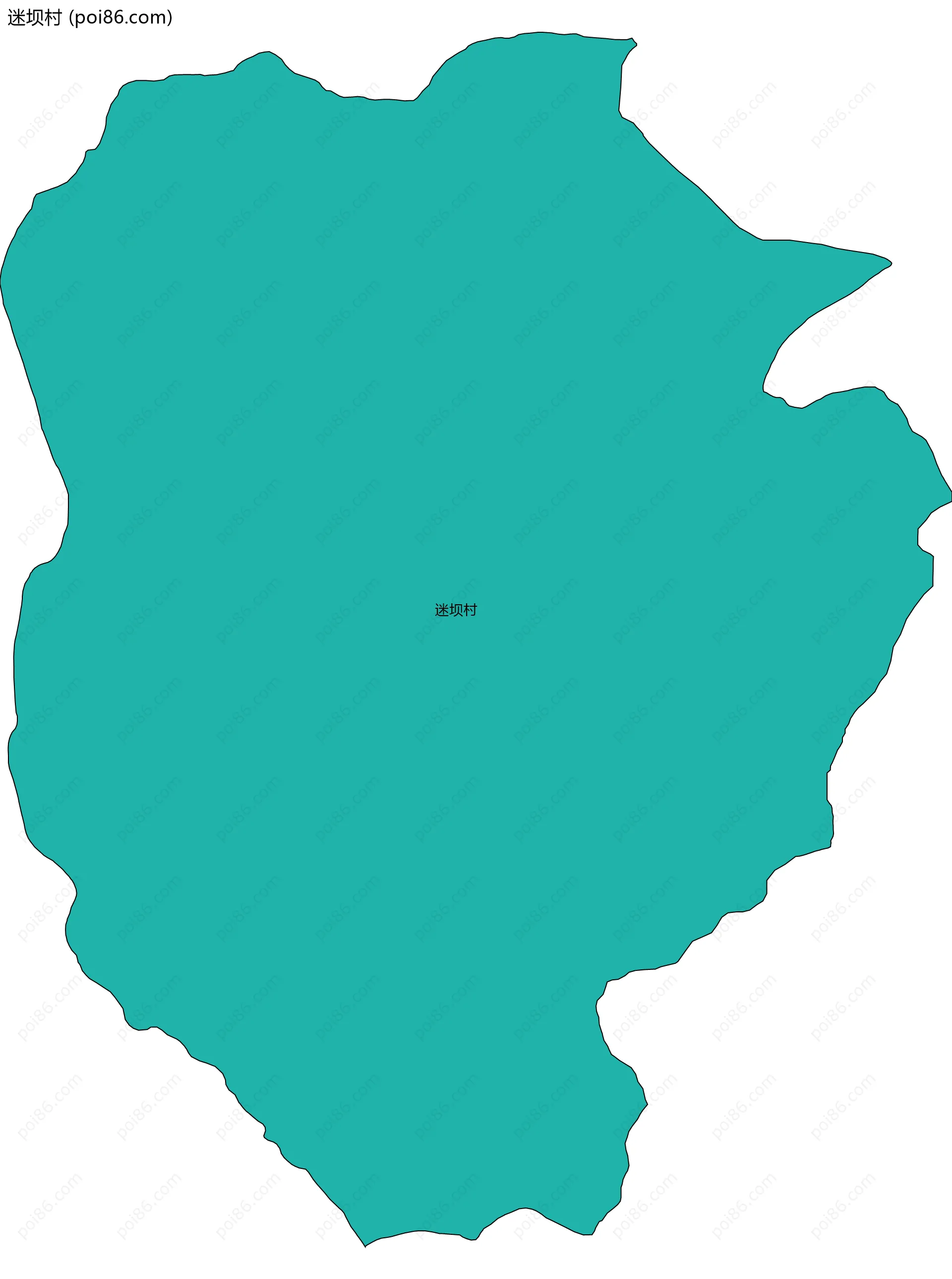 迷坝村边界地图