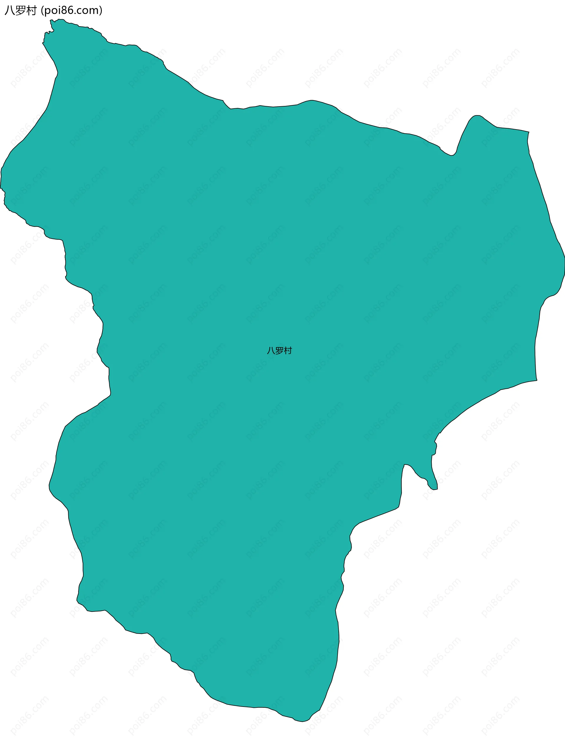 八罗村边界地图