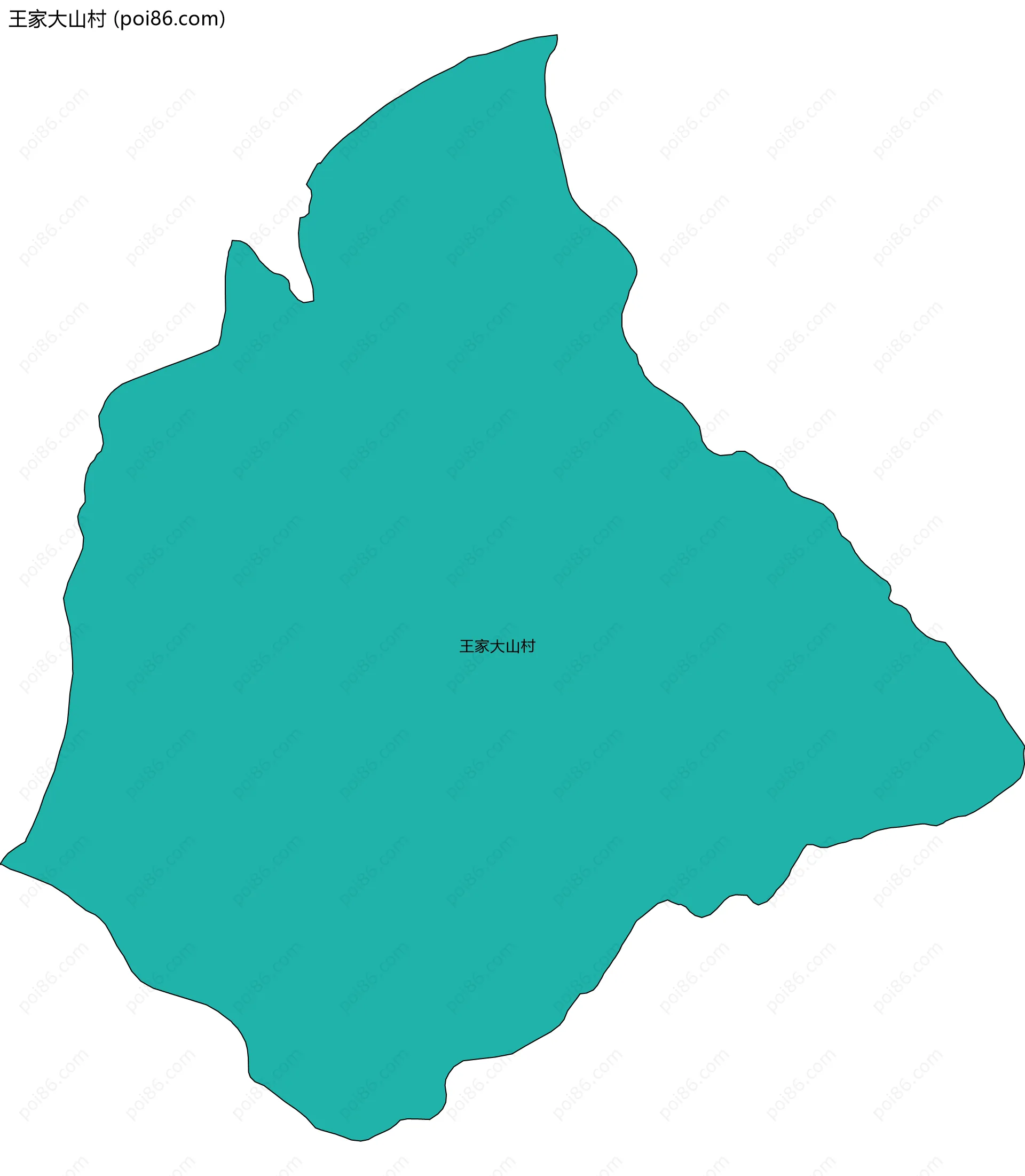 王家大山村边界地图