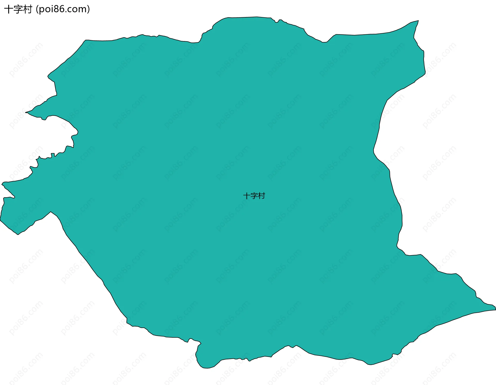 十字村边界地图