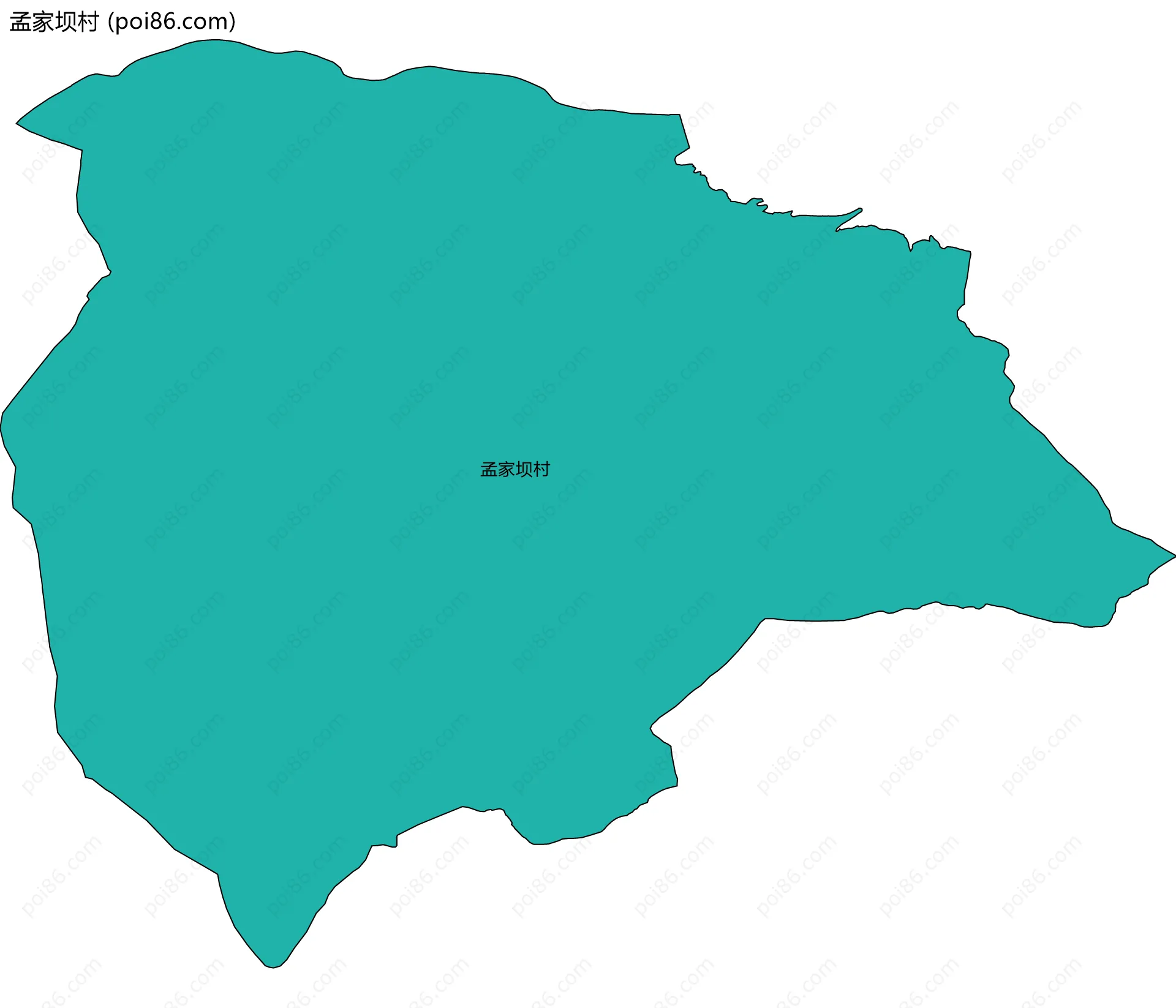 孟家坝村边界地图