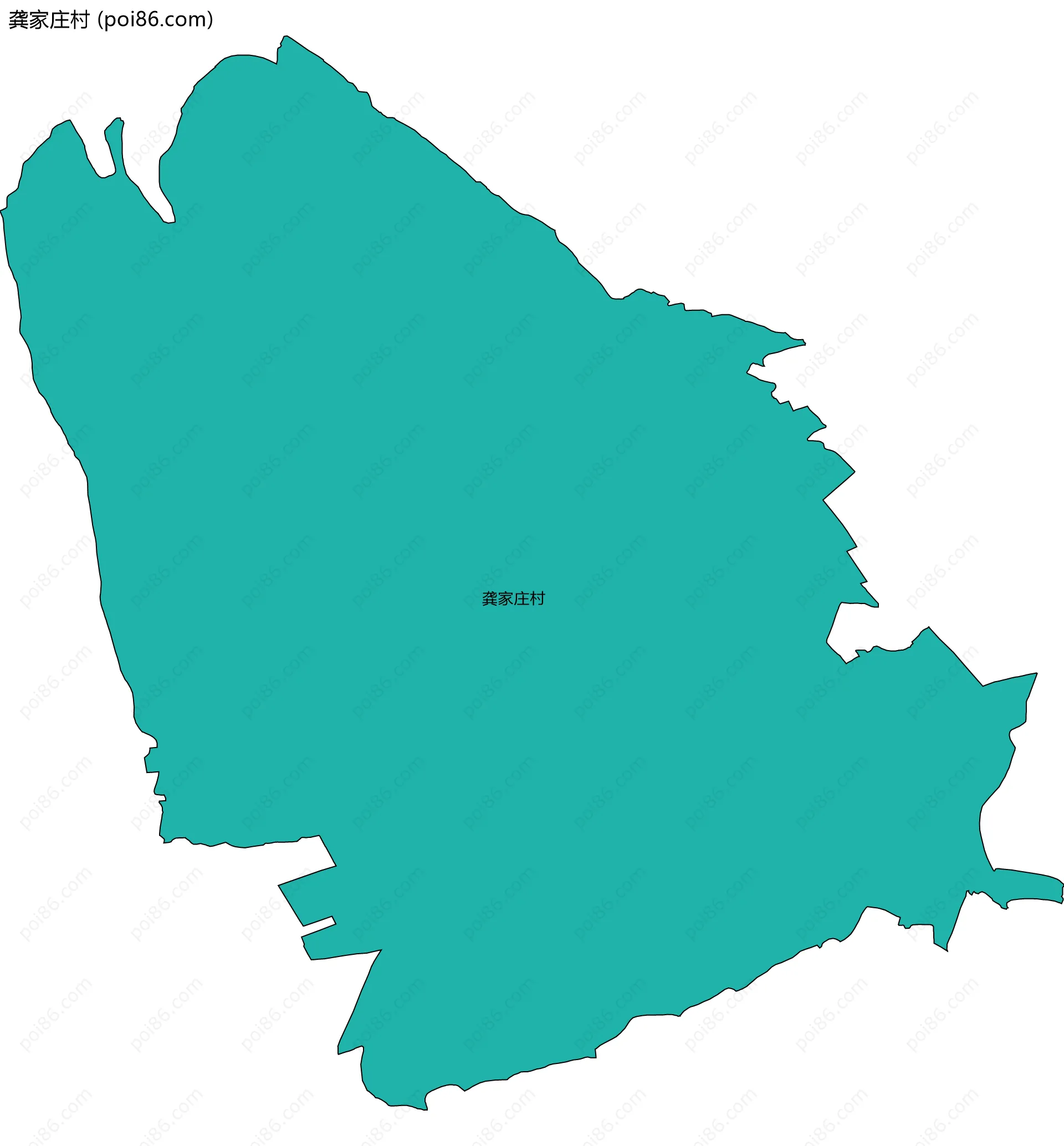 龚家庄村边界地图