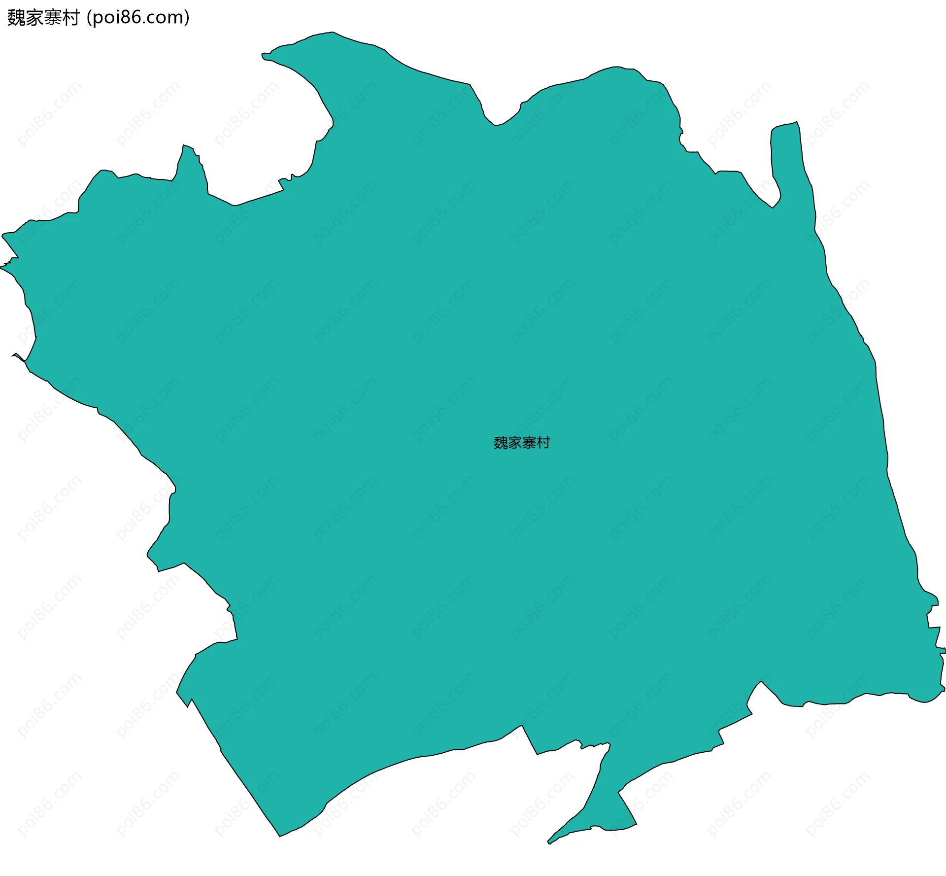 魏家寨村边界地图