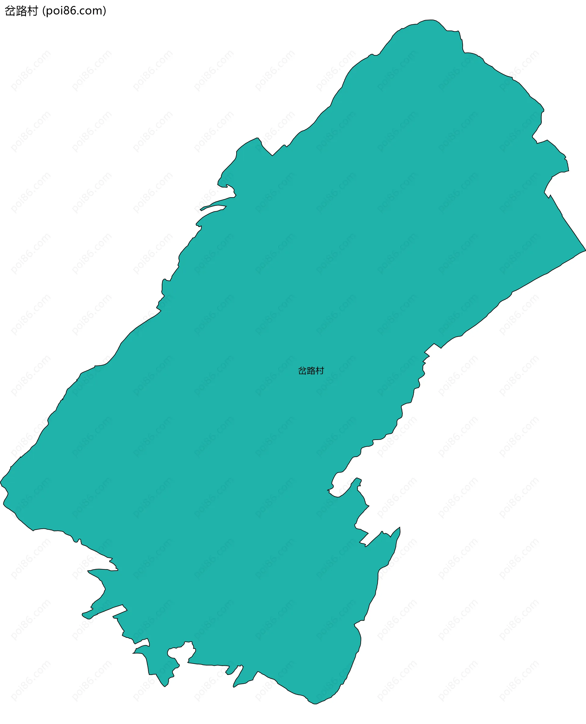 岔路村边界地图