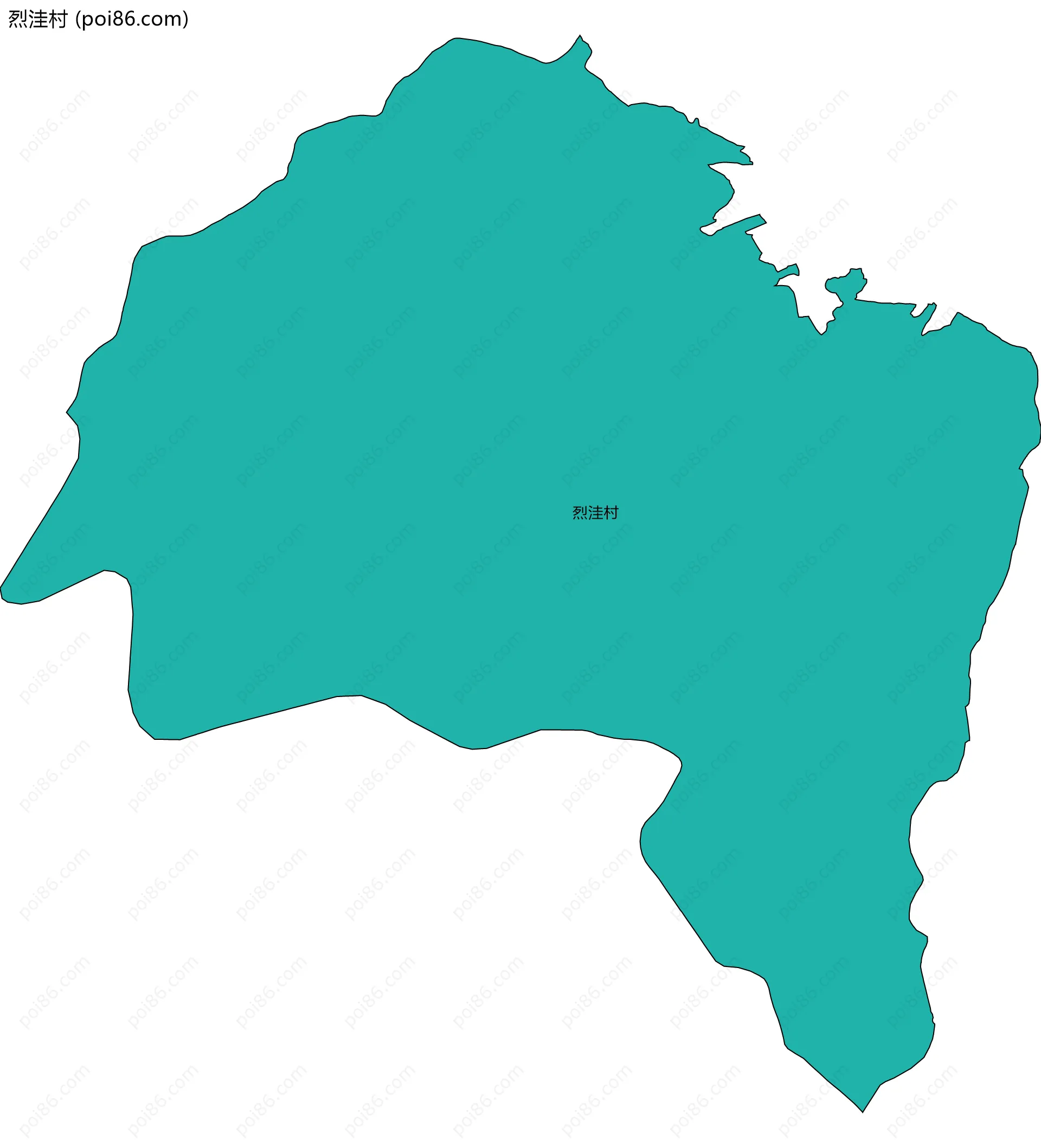 烈洼村边界地图