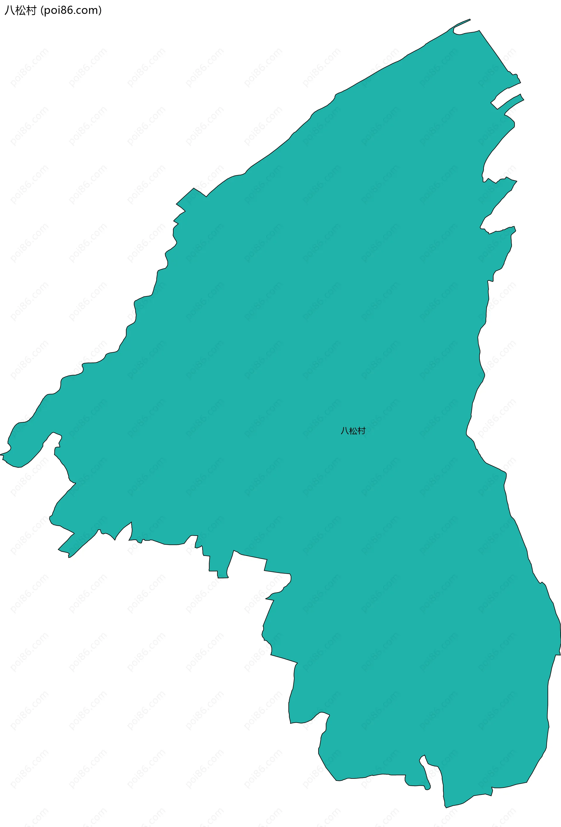 八松村边界地图