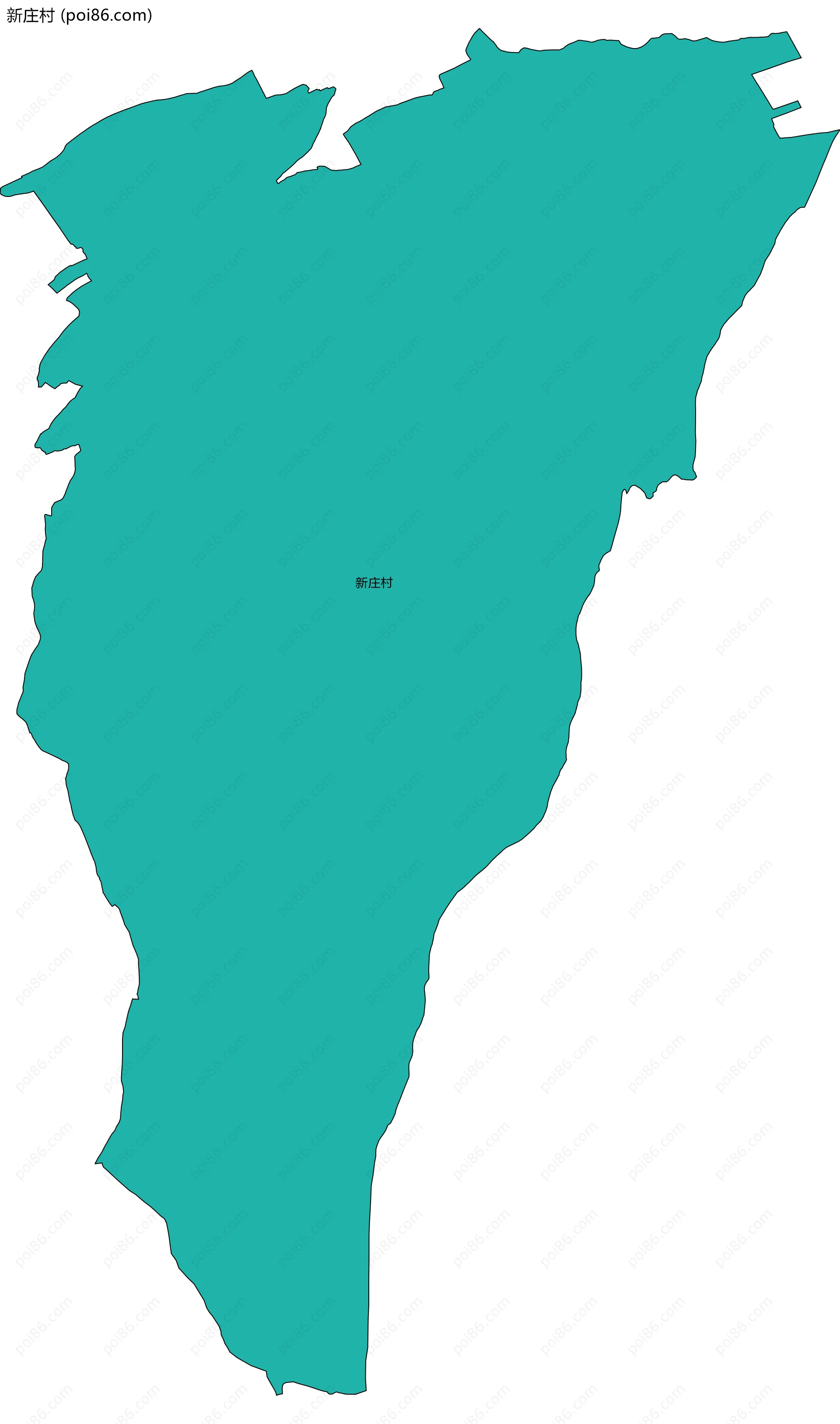 新庄村边界地图