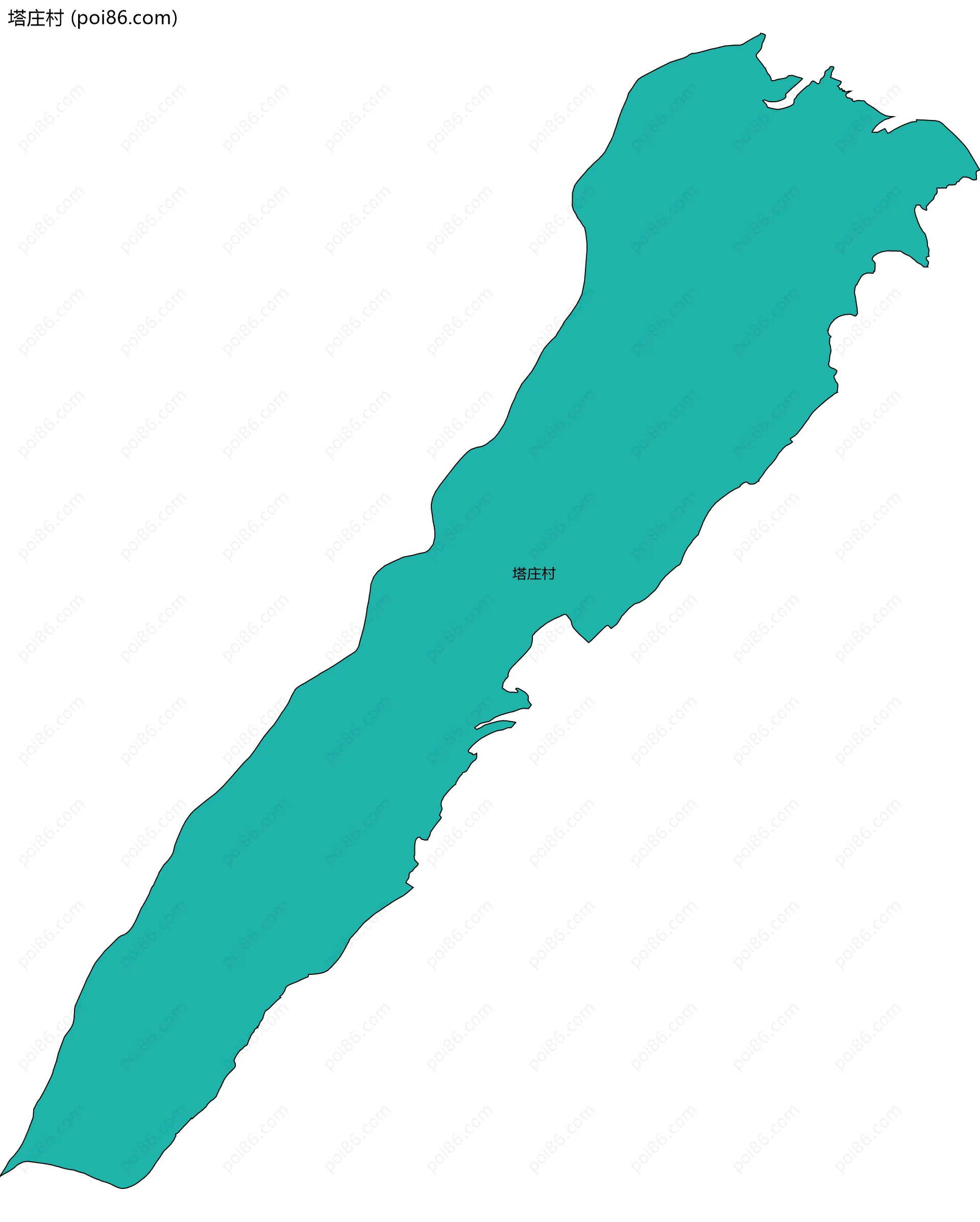 塔庄村边界地图